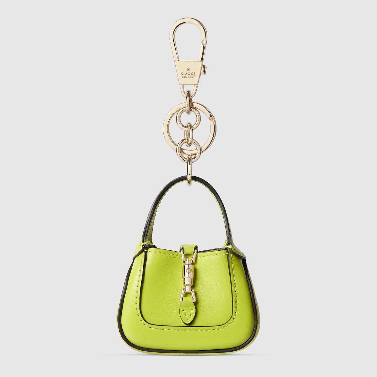 Keychain with Gucci Jackie 1961 in light gold-toned metal