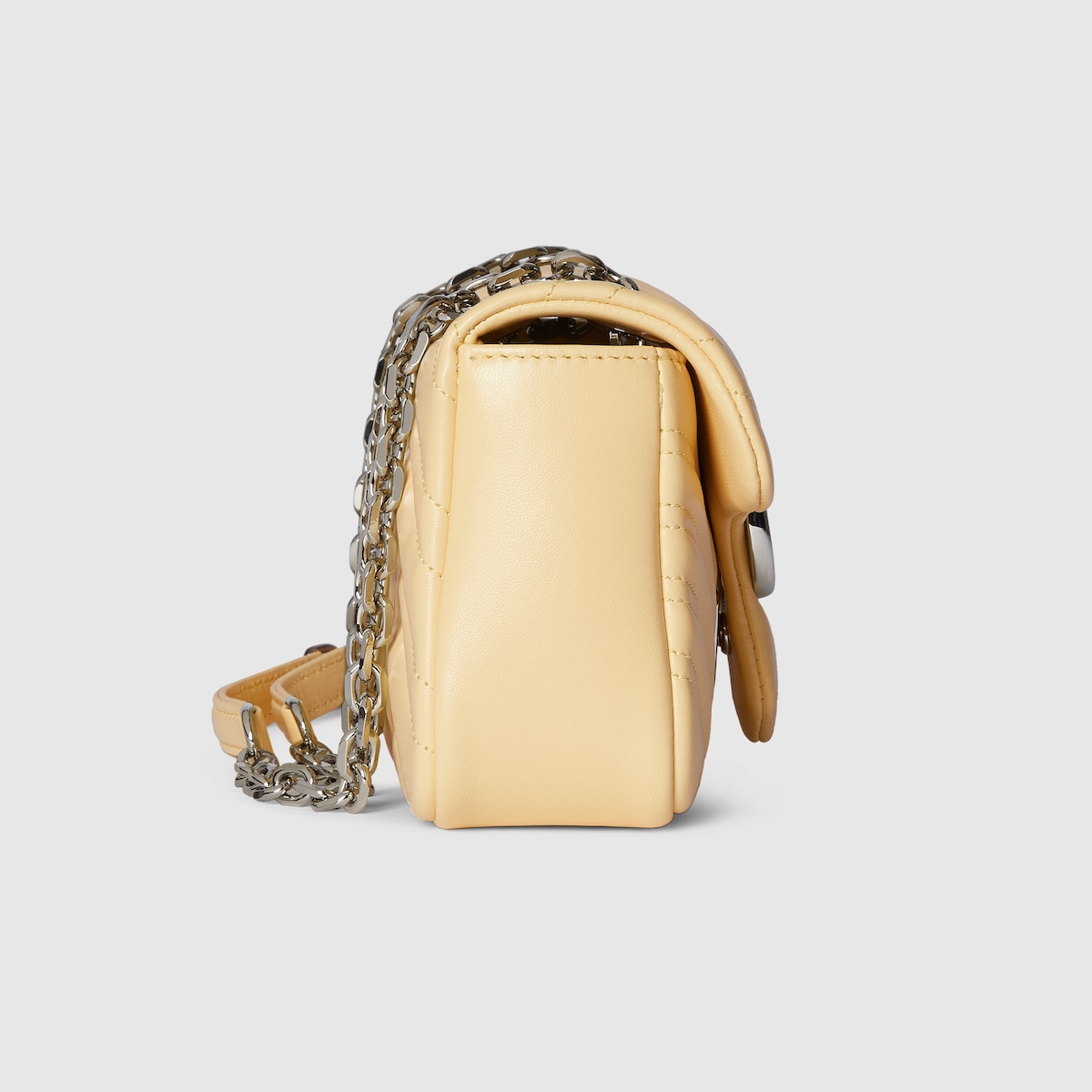 GG Marmont small shoulder bag in yellow leather | GUCCI® CA