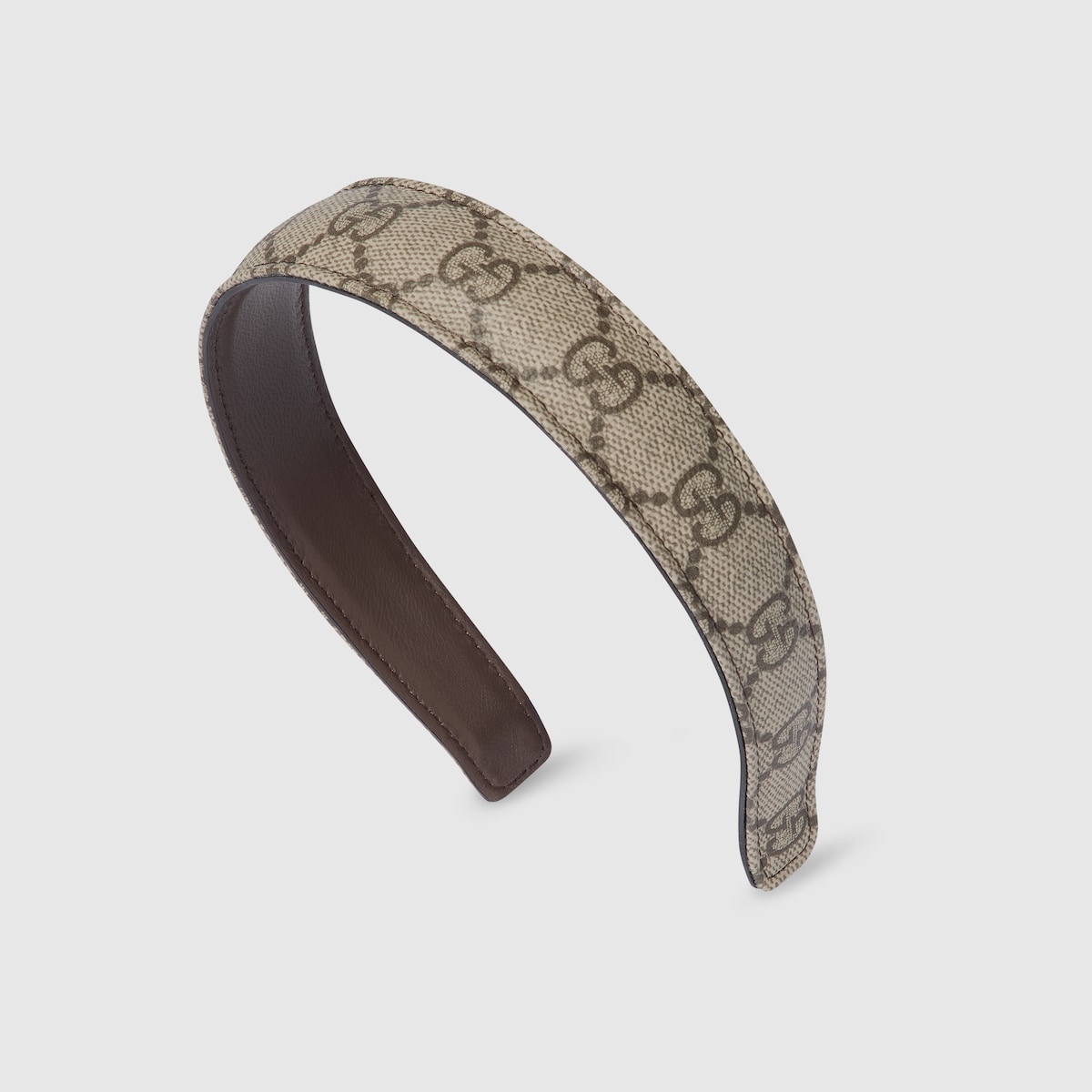 絶対的な信頼 hair fabric GG band US GUCCI® | brown dark and beige in ヘアアクセサリー
