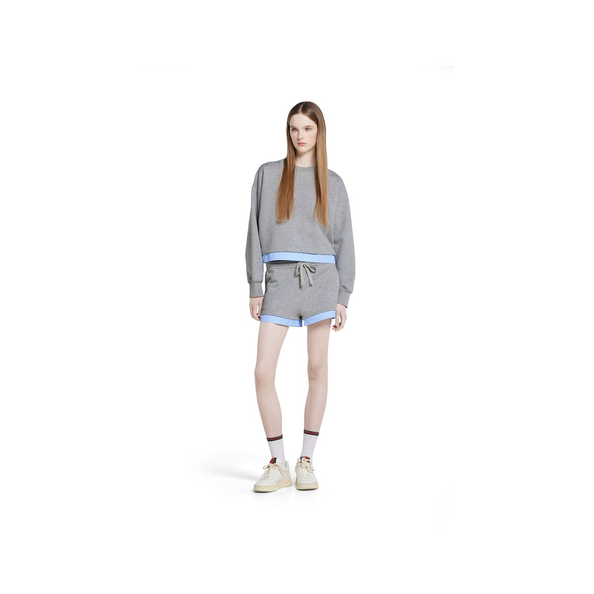 Cotton jersey sweatshirt with embroidery