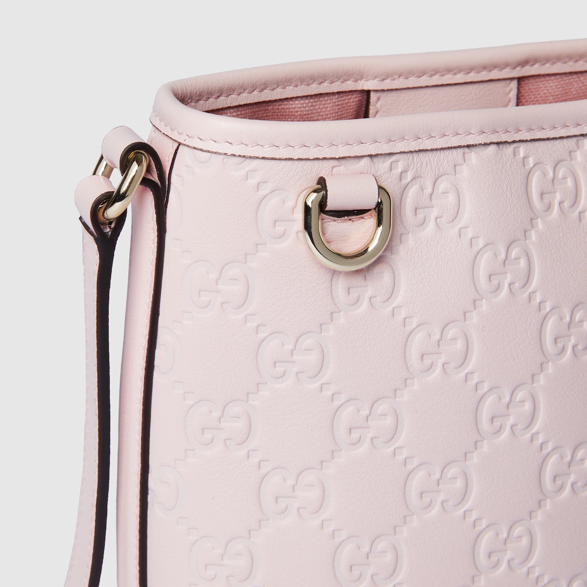 GG Emblem nano bucket bag in pink GG leather | GUCCI® US
