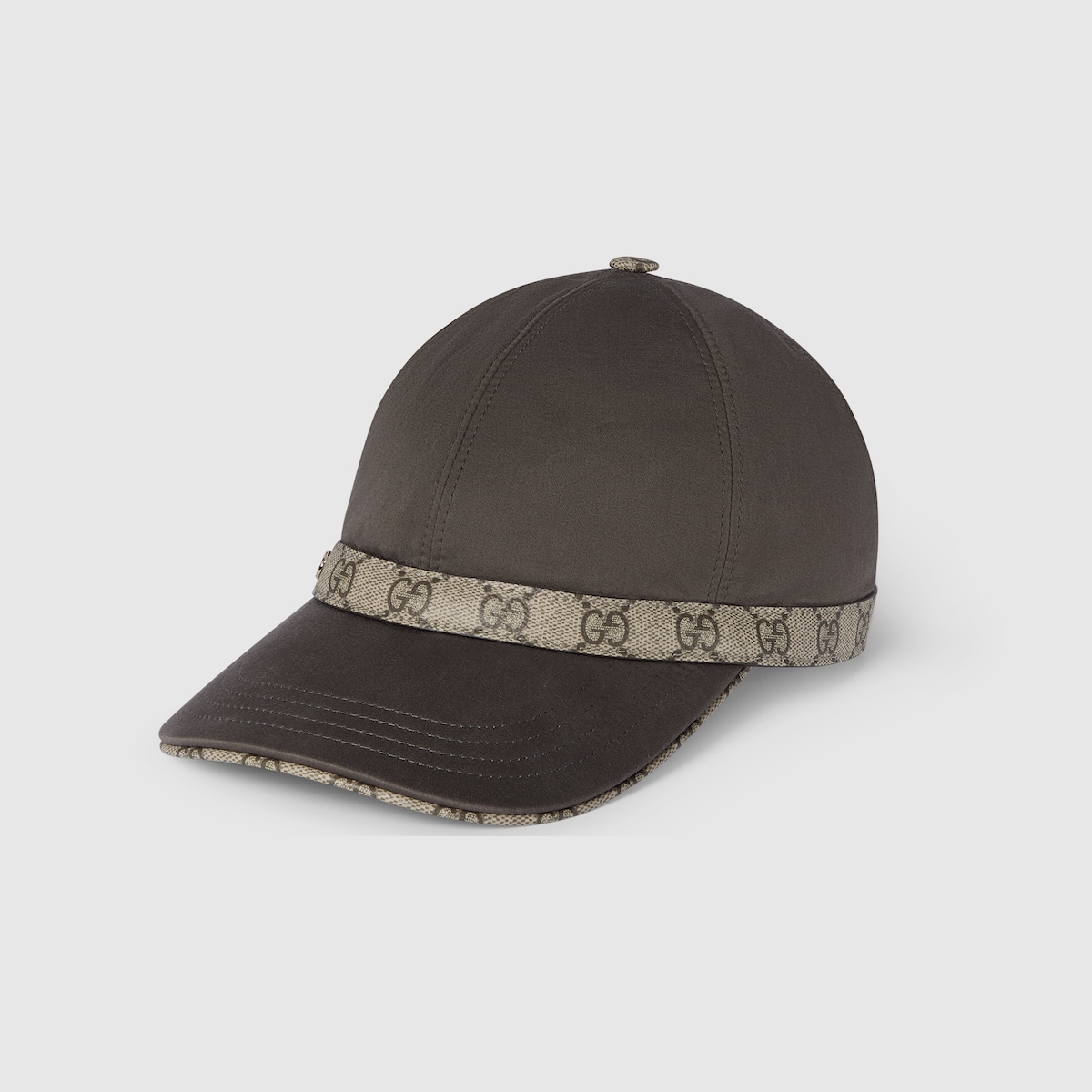Cotton baseball hat with Double G in dark brown | GUCCI® US