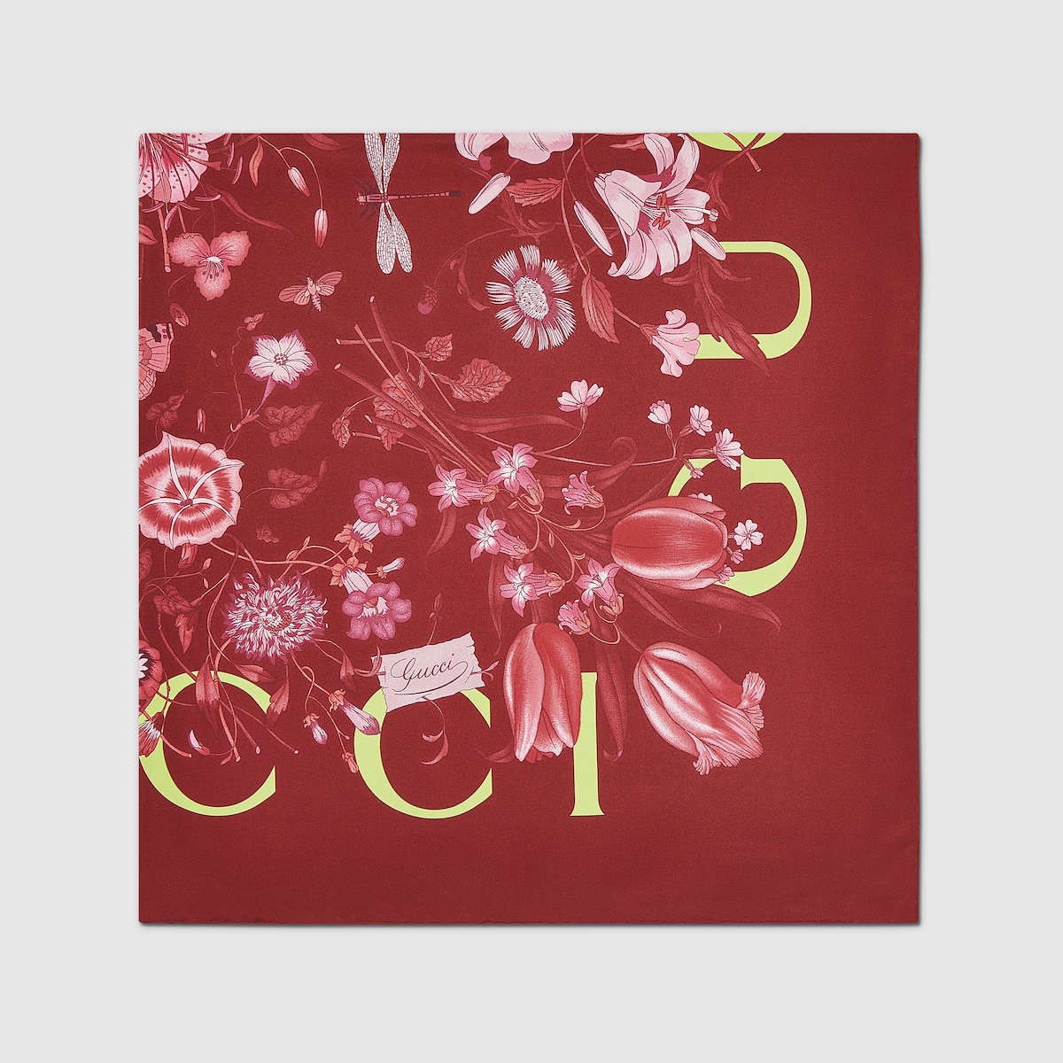 【関税&送料込】Gucci Printed Silk Foulard Printed silk twill scarf in multicoloured - Gucci | Mytheresa