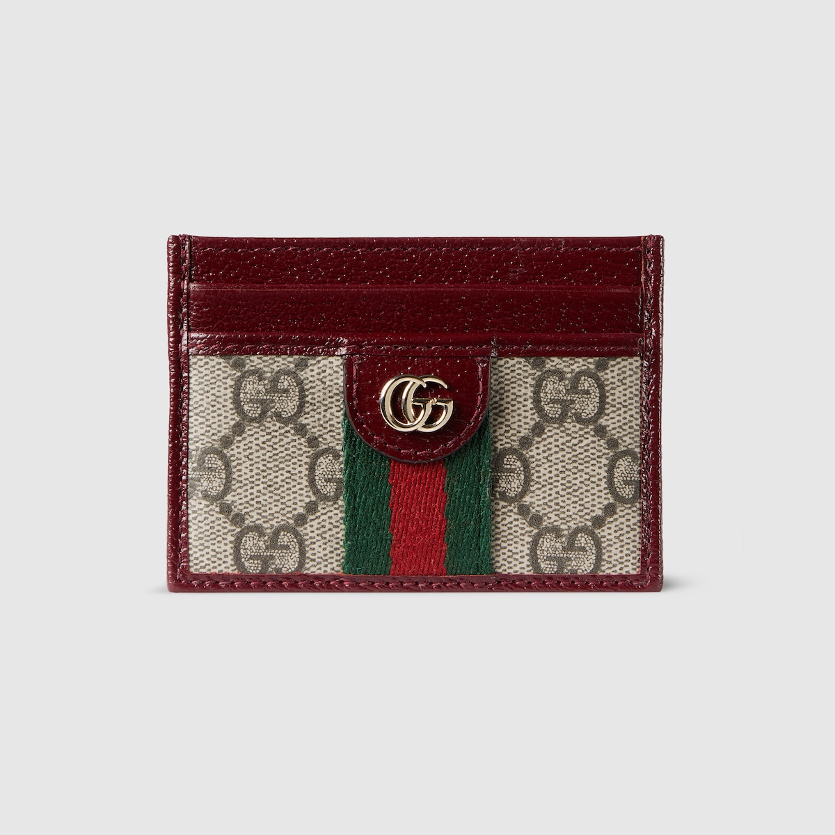 Ophidia card case in beige and brown GG Supreme | GUCCI® US
