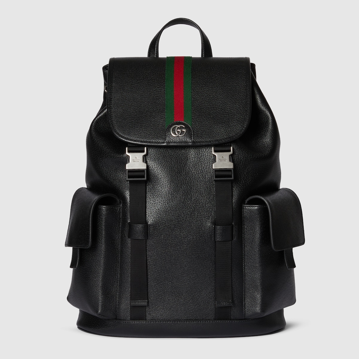 Ophidia large backpack in black soft leather | GUCCI® US