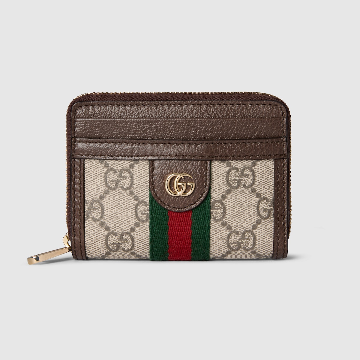GUCCI グッチ オフィディア GG ジップウォレット オフィディア〕ジップアラウンドウォレット ・ベージュ＆ブラウン GG