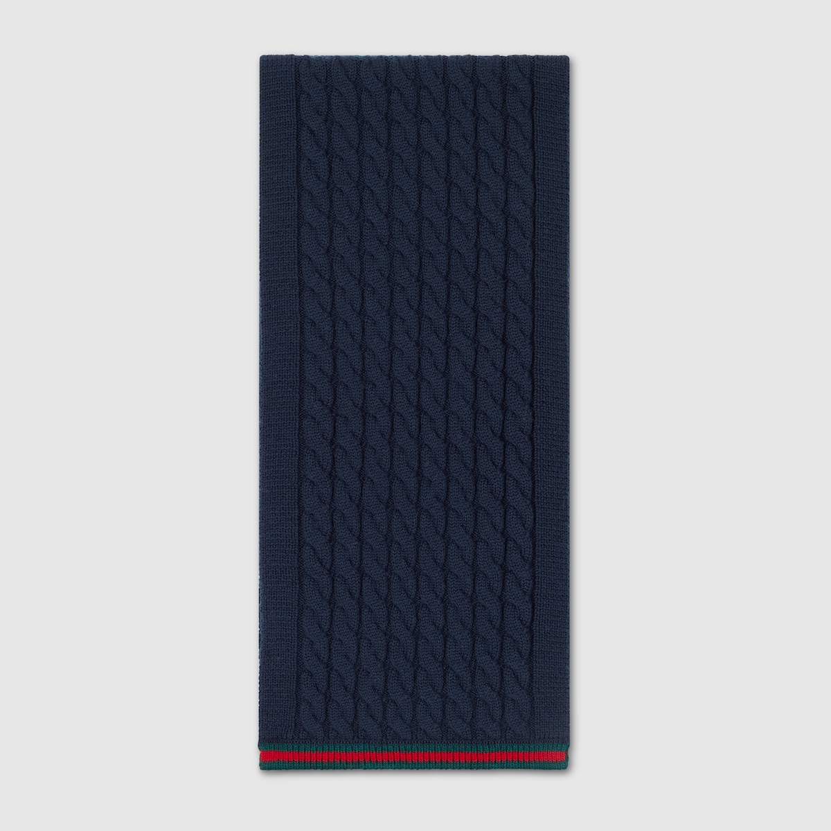 Children's knit wool scarf with Web in dark blue