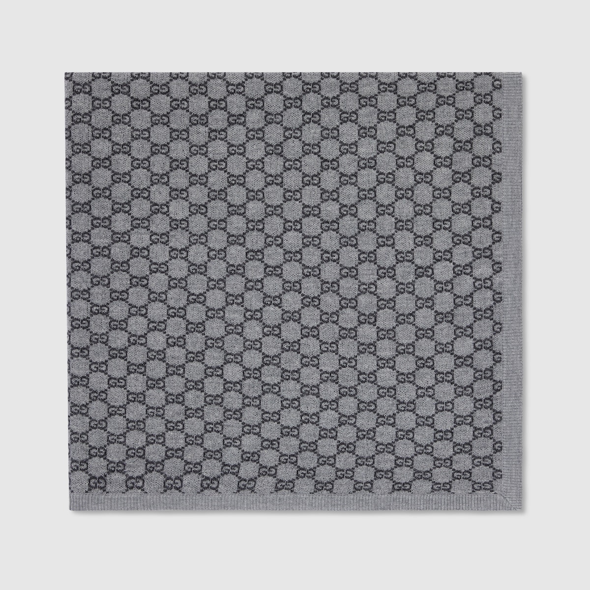Baby GG wool blanket in grey | GUCCI® US