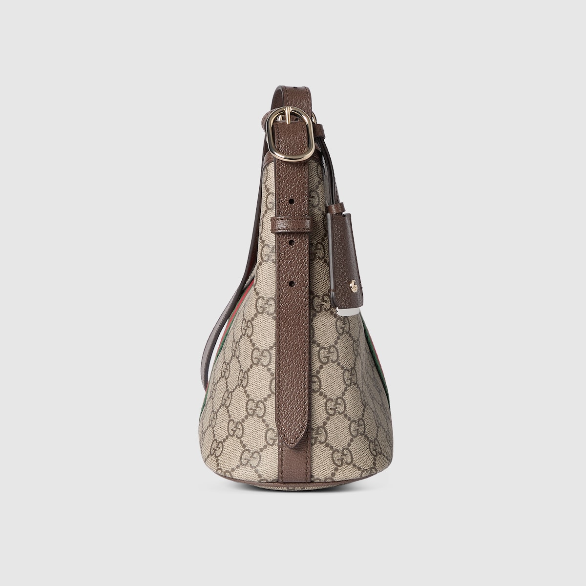 Ophidia small shoulder bag in beige and brown GG fabric