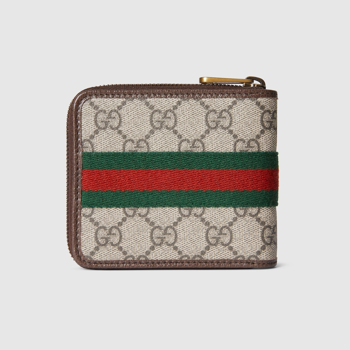 Ophidia coin wallet in beige and dark brown fabric | GUCCI® US