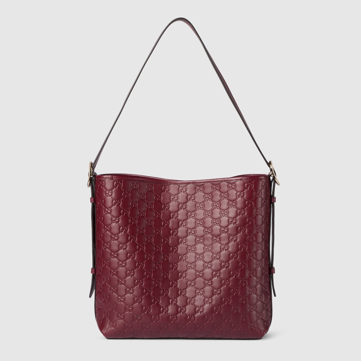 ショルダーバッグ・ポシェット SHOULDER BAGS GUCCI ROSSO GG Emblem small shoulder bag in Rosso Ancora red GG leather