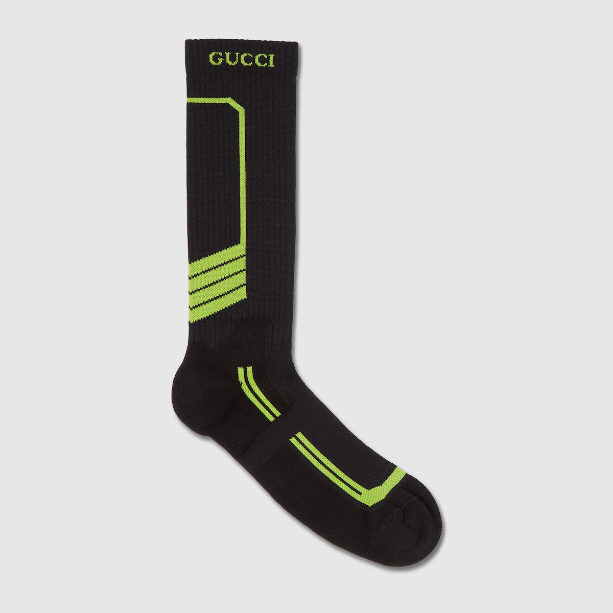 Cotton socks with embroidery in black and white - thumbnail 6