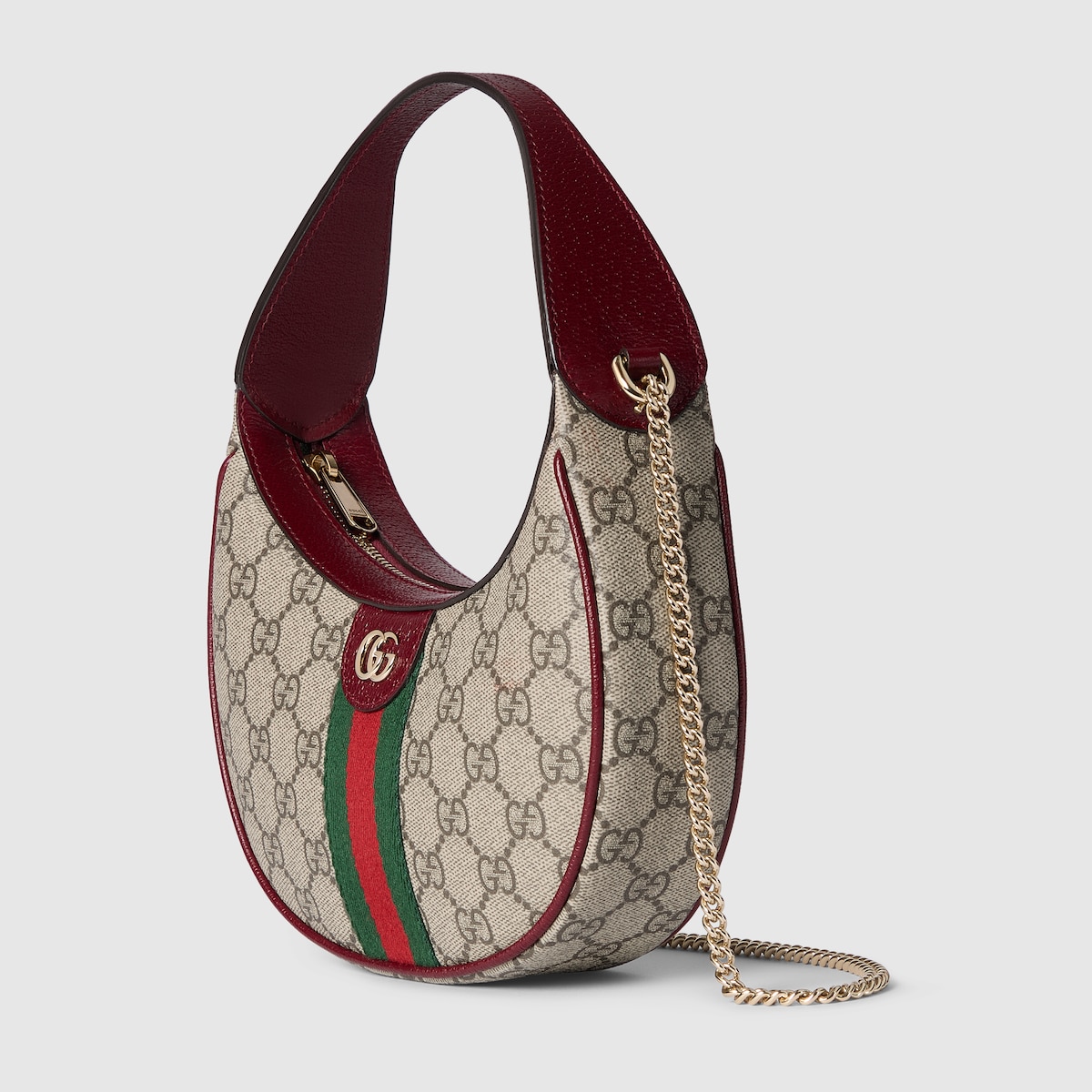 【GUCCI】OPHIDIA SMALL SHOULDER BAG Ophidia small shoulder bag in beige and brown GG fabric