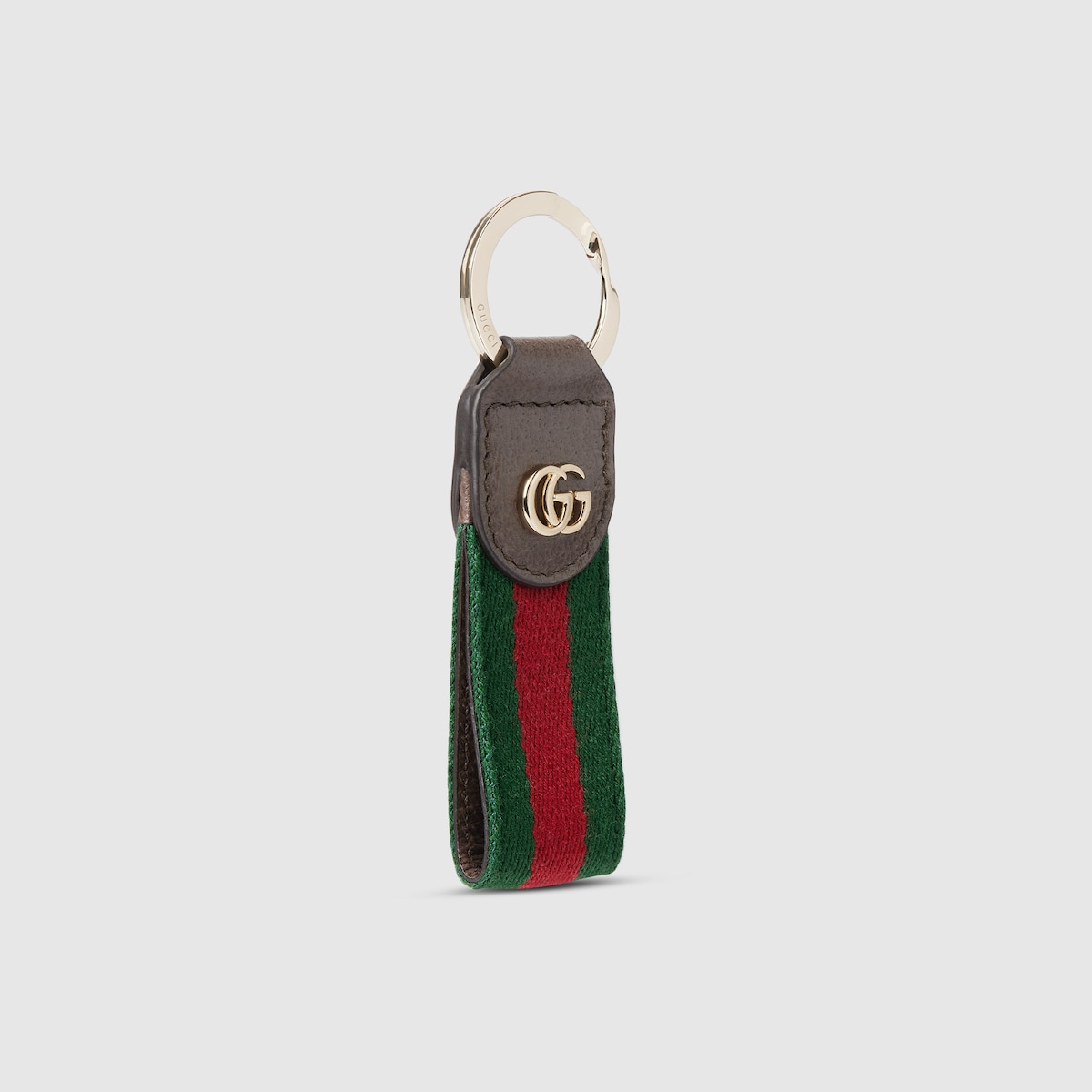 Gucci キーホルダー Ophidia keychain in green and red Web canvas | GUCCI® CA