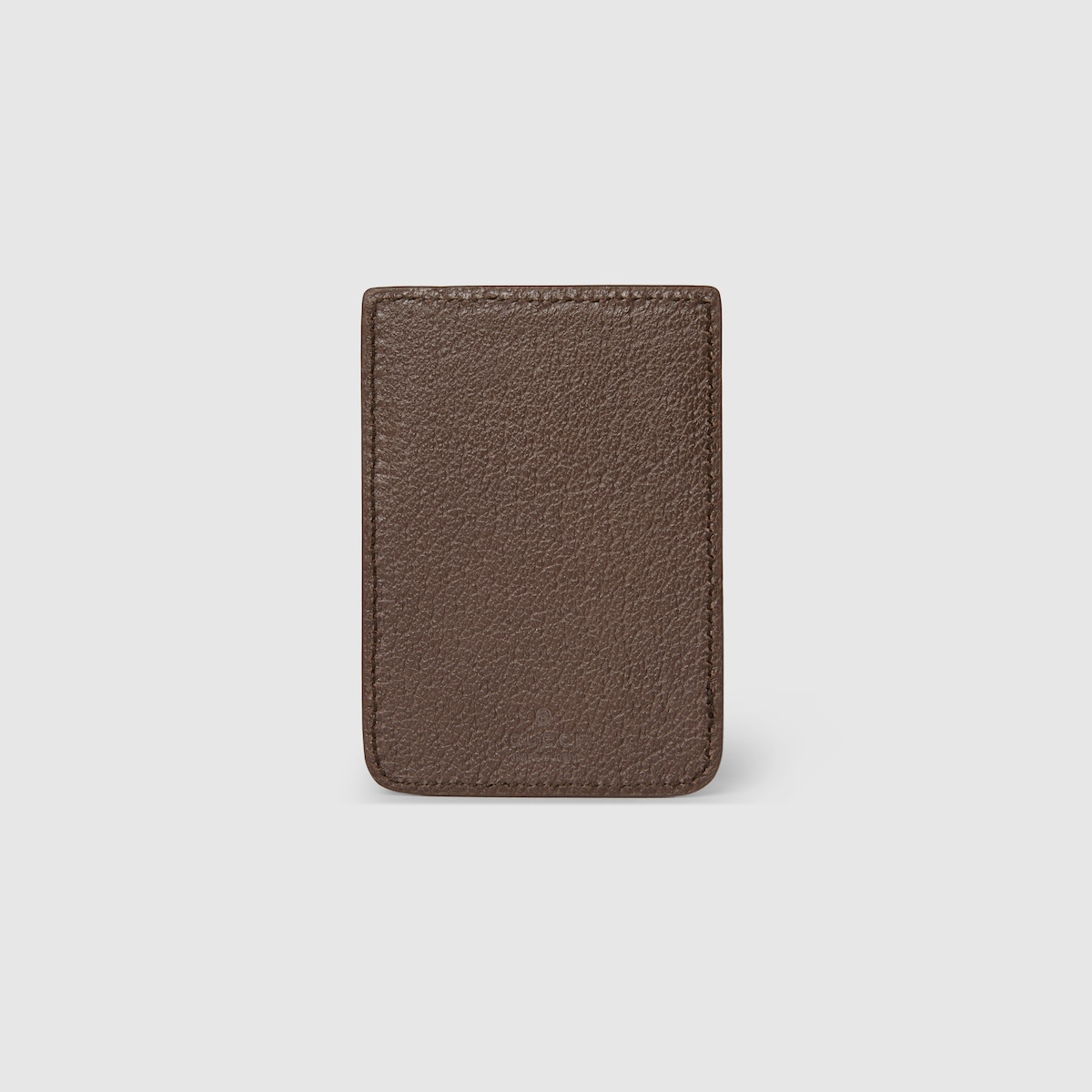 Ophidia magnetic card case in brown leather