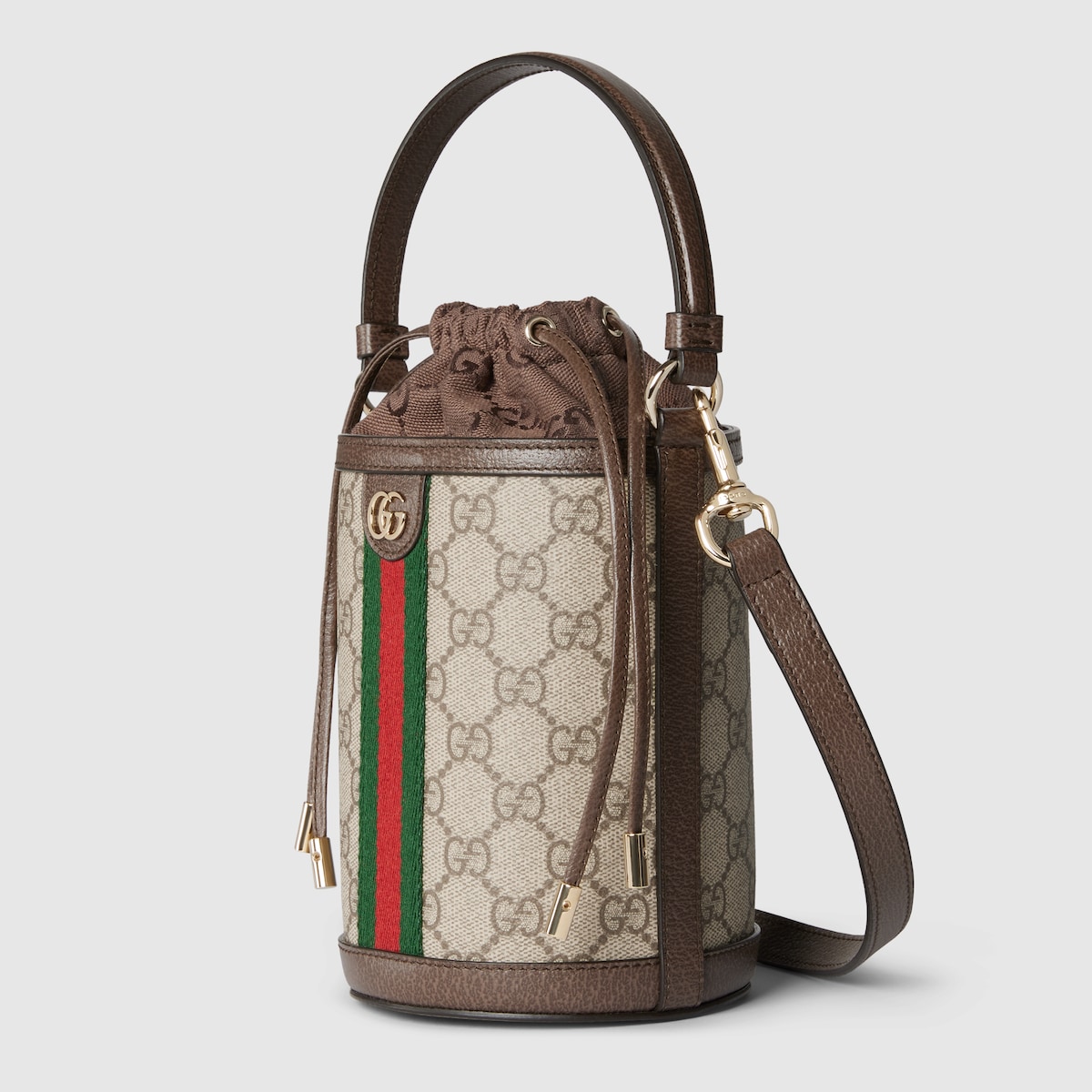 オフィディア〕ミニ バケットバッグ ・ベージュ＆ブラウン GG