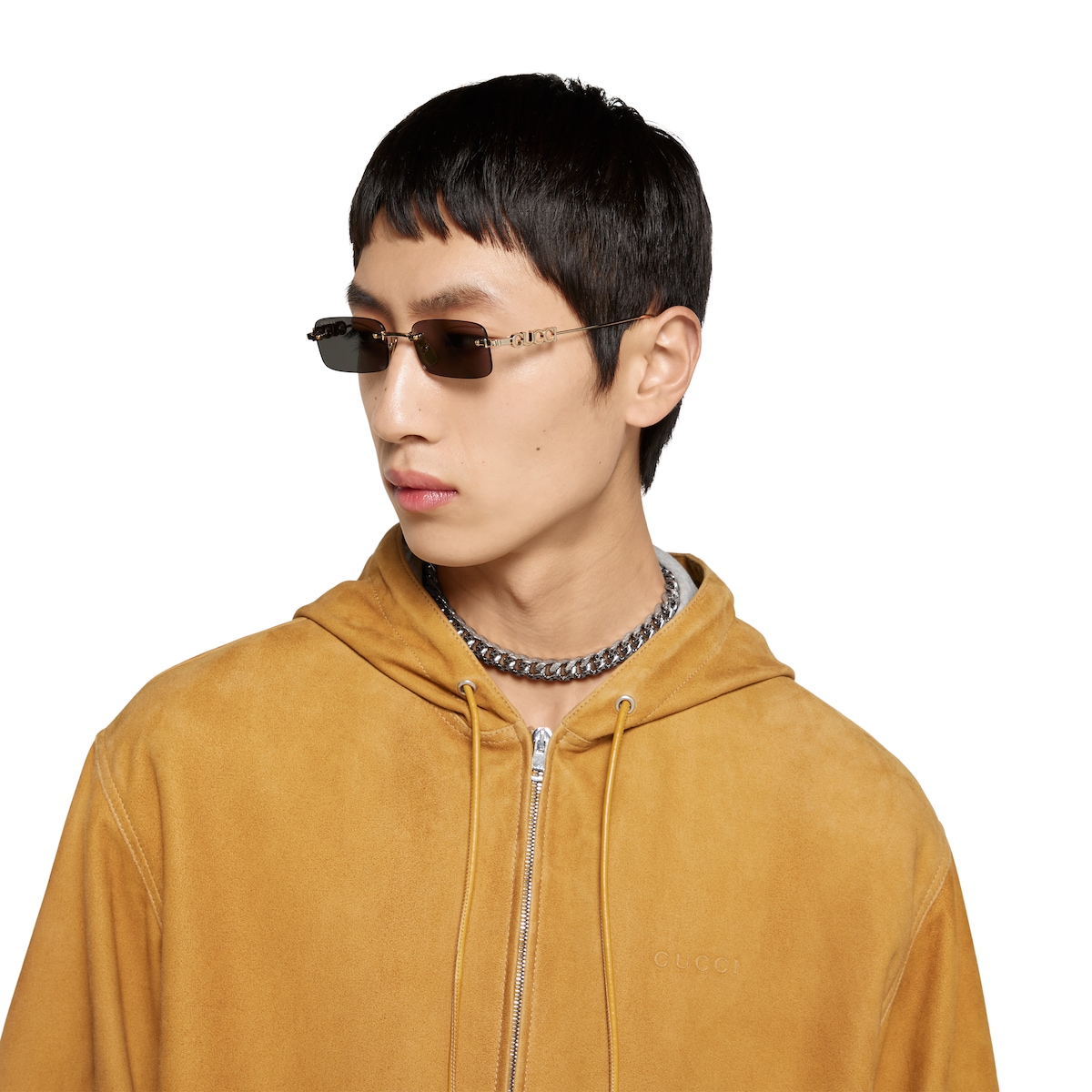 Gucci Signature engraved chain necklace