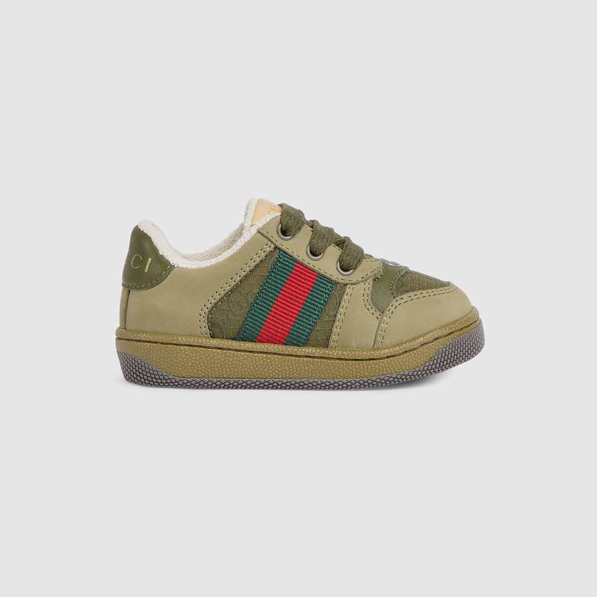 Toddler Screener sneaker in green suede | GUCCI® US