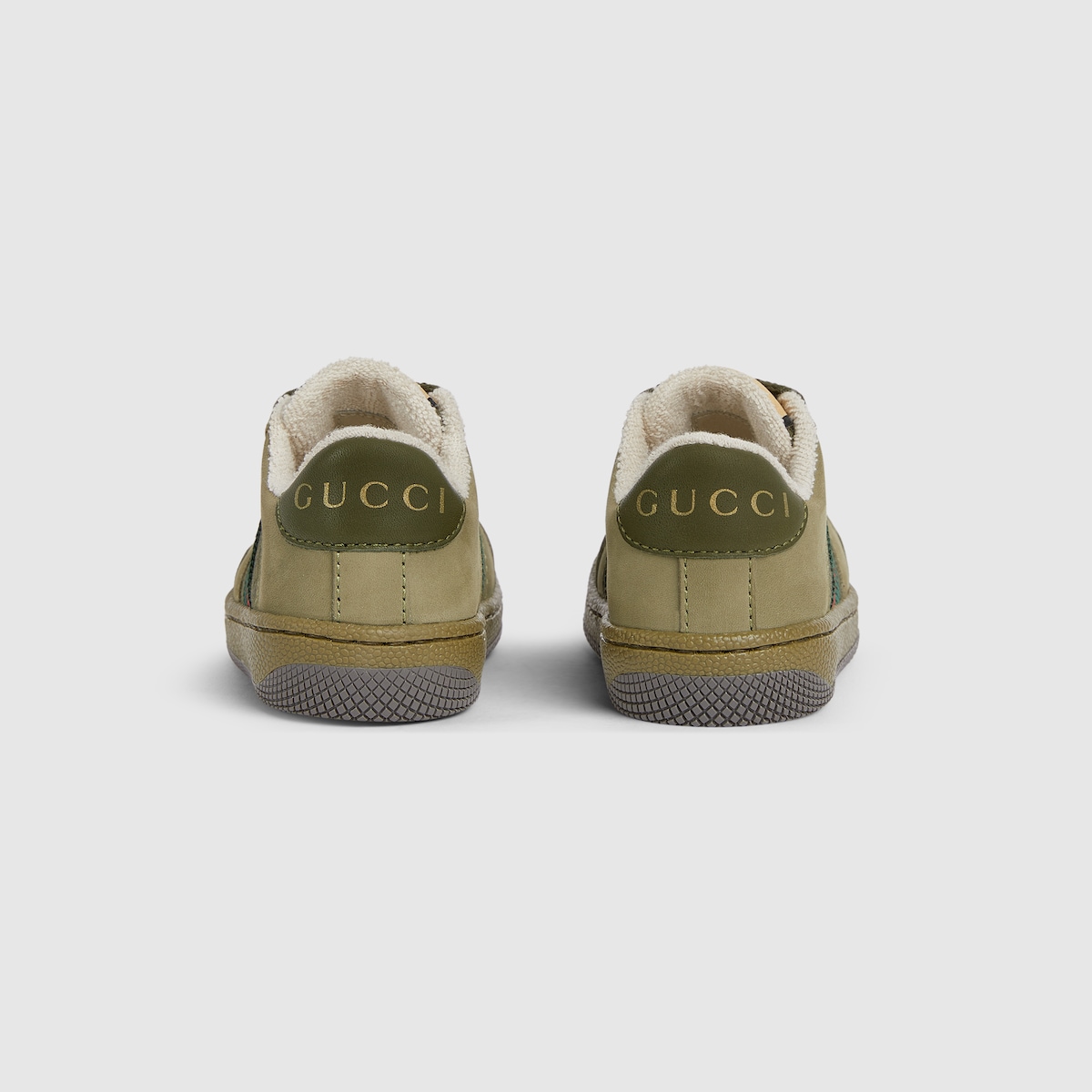 Toddler Screener sneaker in green suede | GUCCI® US