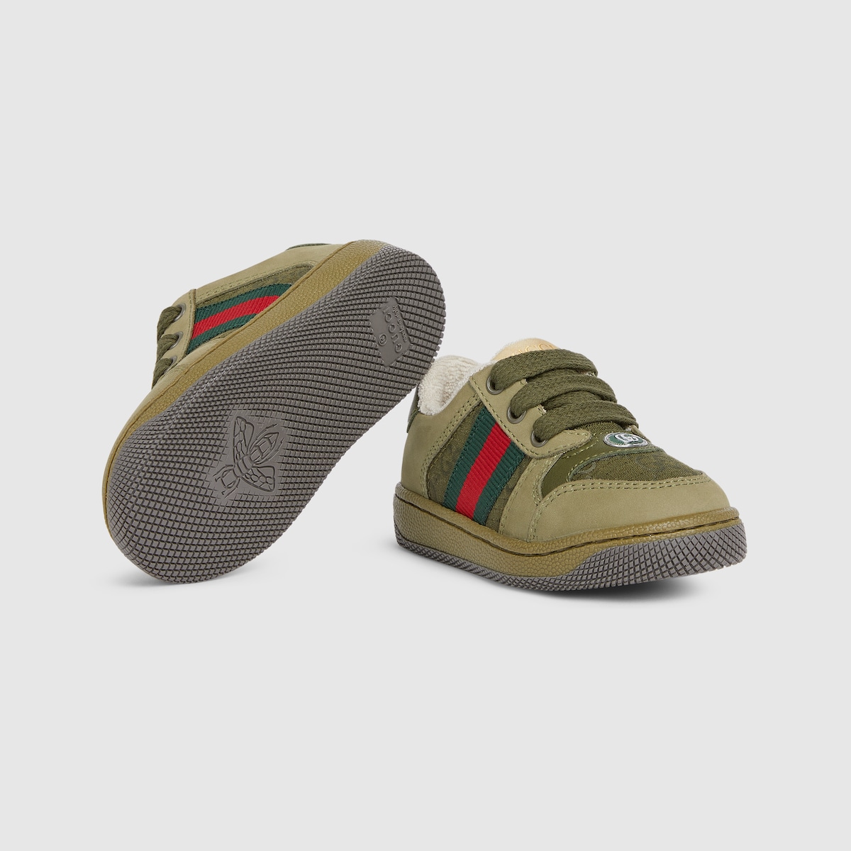 Toddler Screener sneaker in green suede