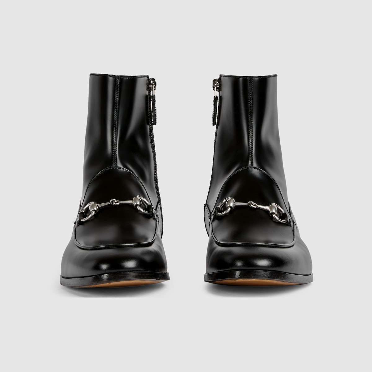 ✨美品✨ グッチ エナメル ホースビットショートブーツ シルバー金具 ブラック 832798_AADQC_1000_007_100_0000