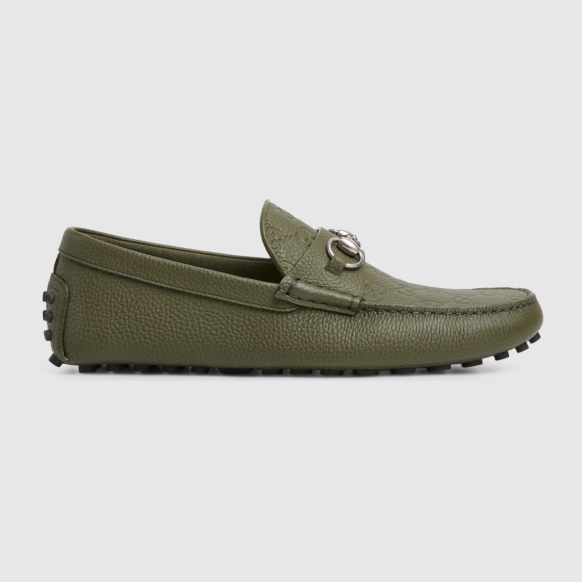 $620 Mens “Gucci Green” Suede Horse Bit Loafers Sz 8.5 G
