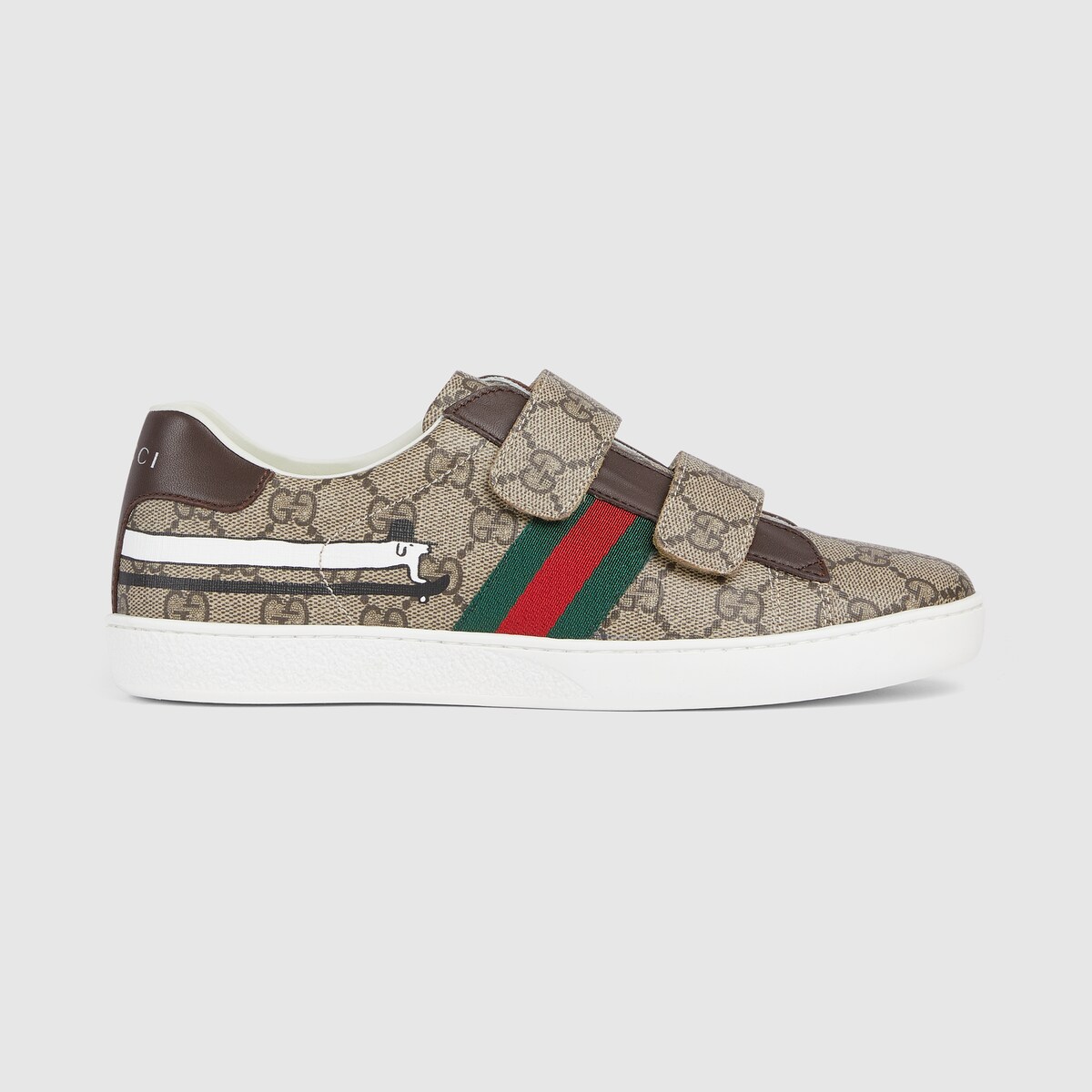 Teen Ace sneaker in beige and brown GG Supreme - thumbnail 5
