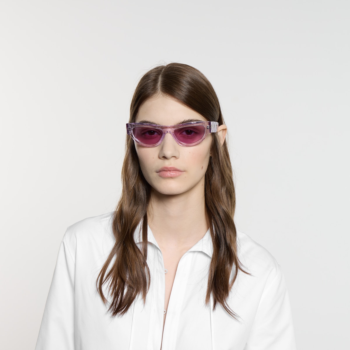 Cat eye sunglasses in violet | GUCCI® US