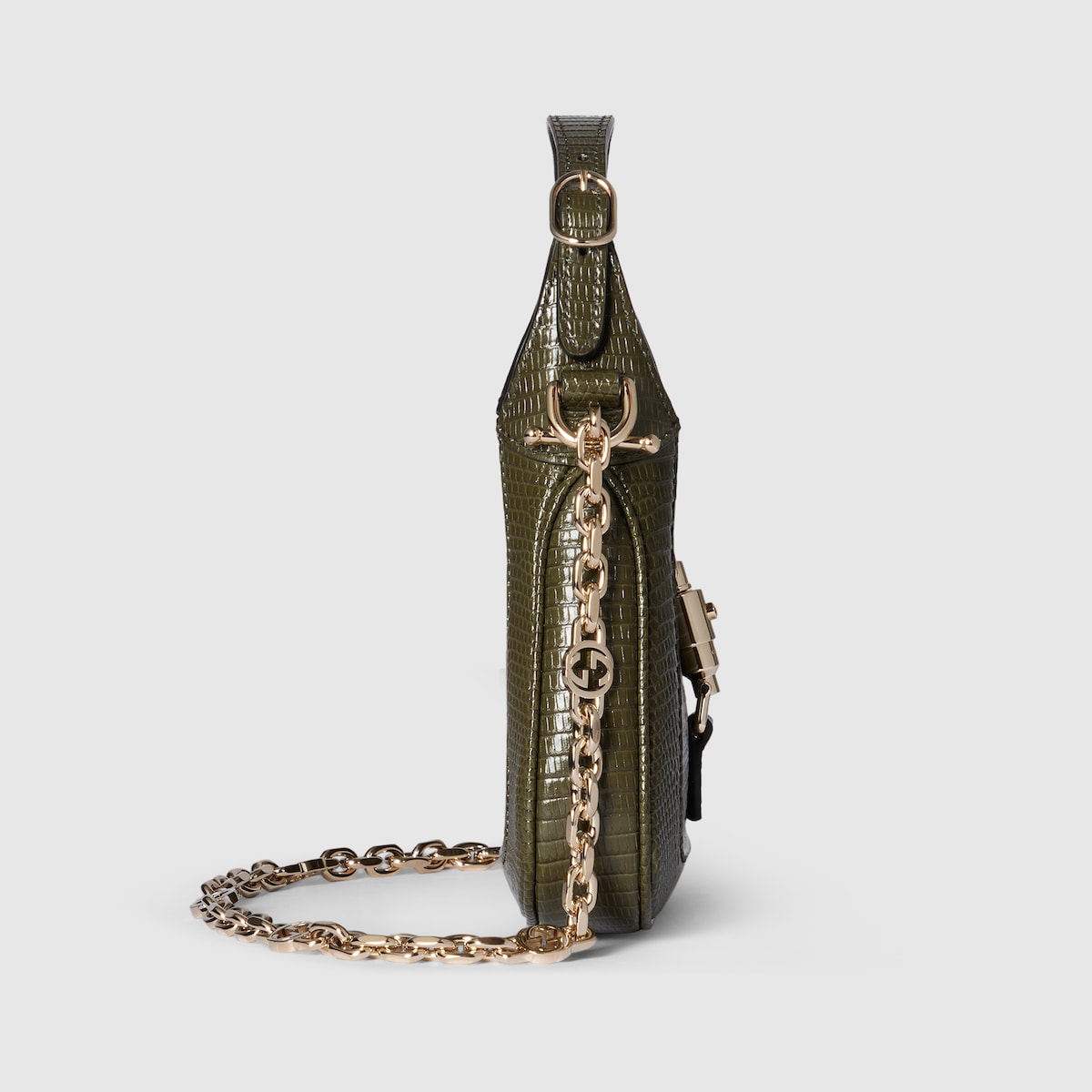 Jackie 1961 lizard mini bag in forest green leather | GUCCI® US