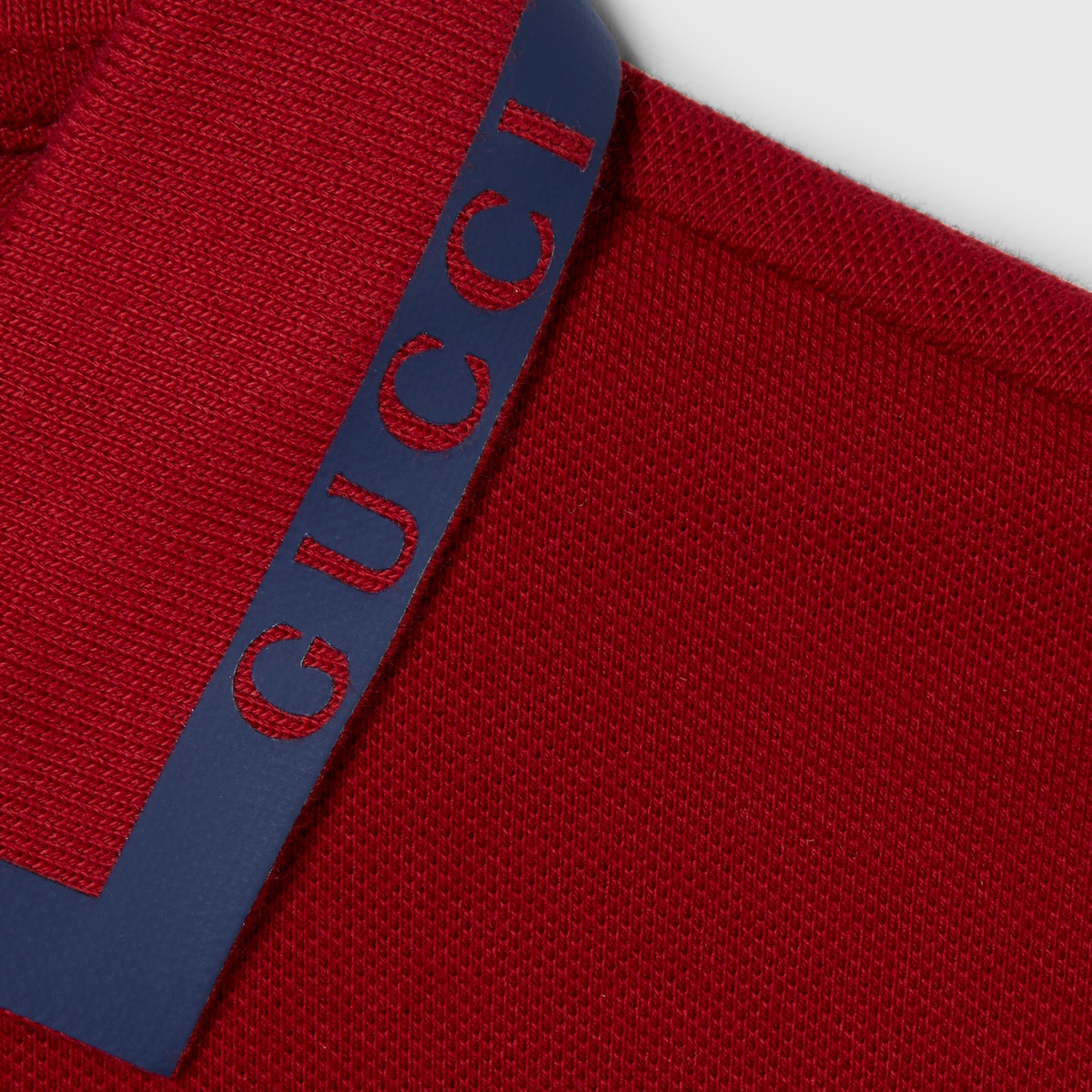 Children's printed cotton polo shirt in red