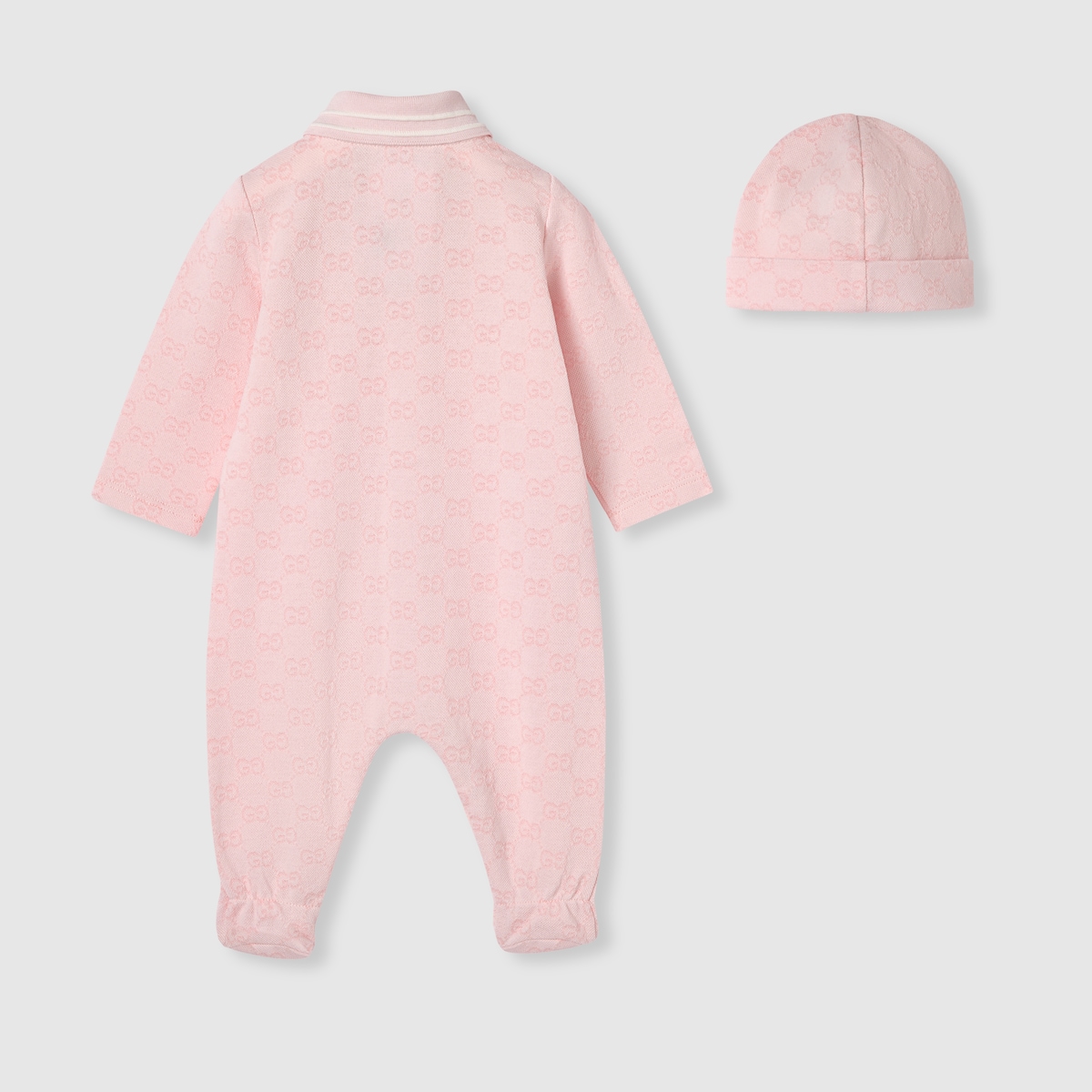 Baby cotton two-piece gift set in light grey - thumbnail 6