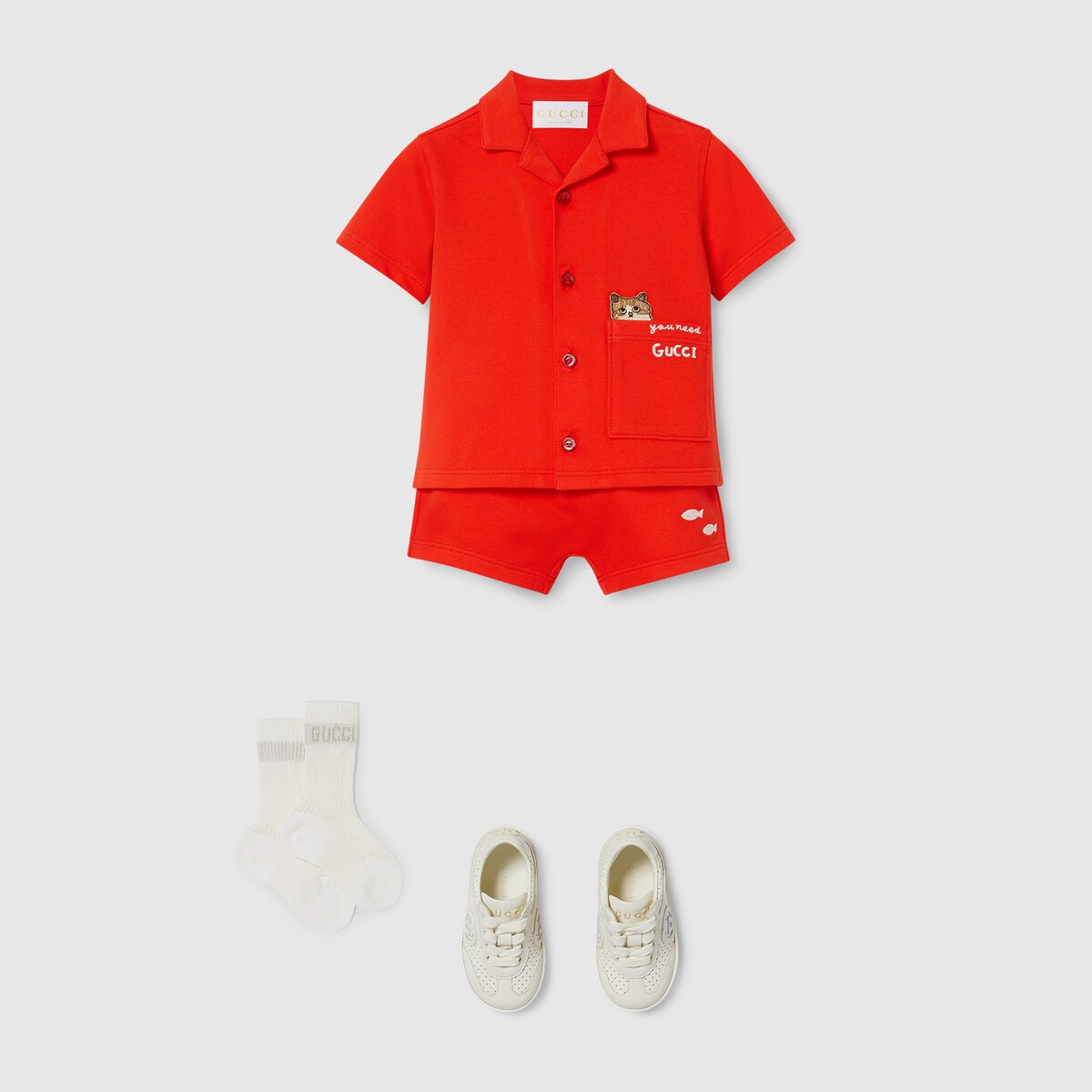 Toddler G75 sneaker in off white leather