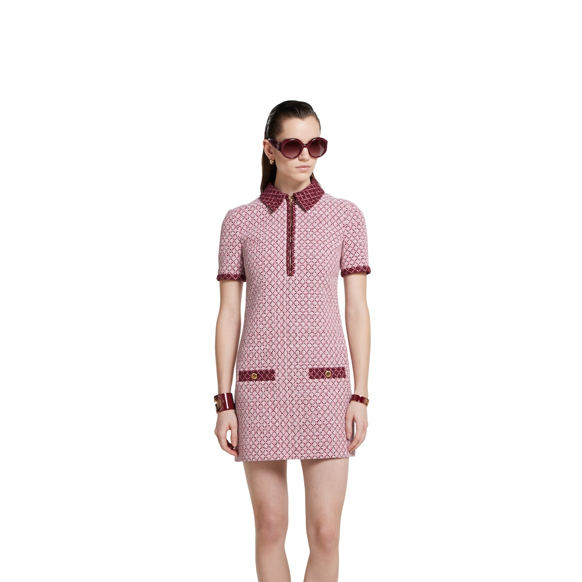 Diamond cotton bouclé dress
