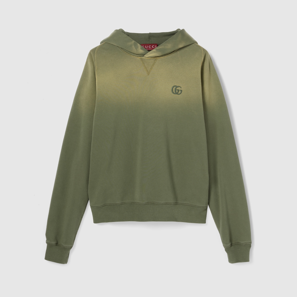 Cotton jersey sweatshirt in forest green | GUCCI® US