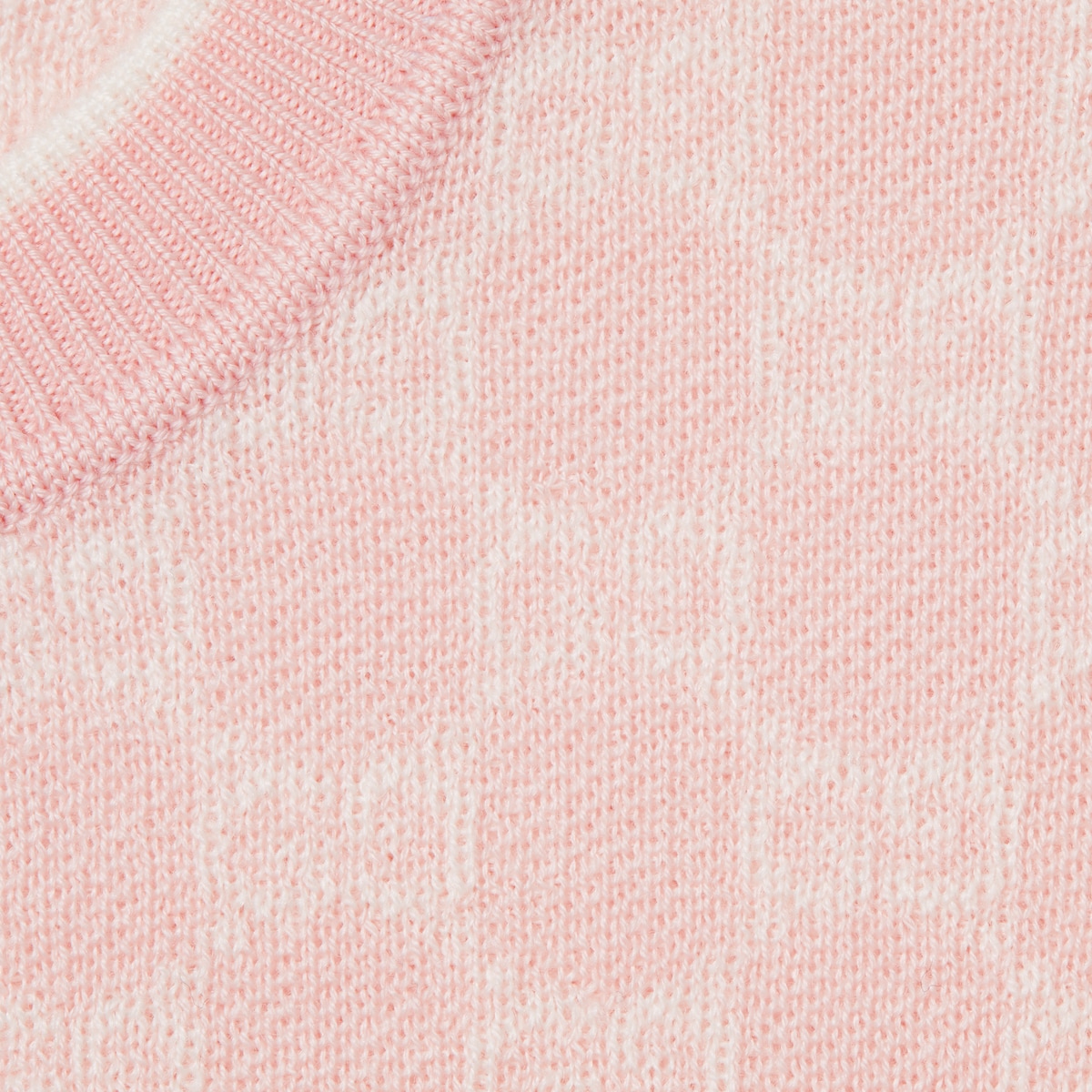 Children's GG wool jacquard sweater in light pink and white