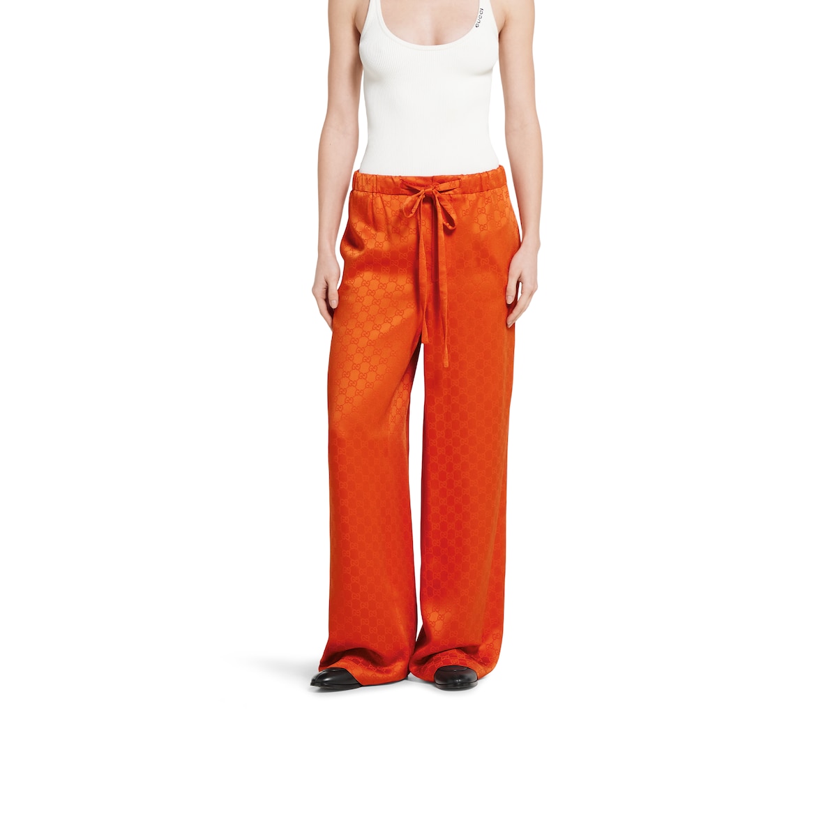 GG satin pants