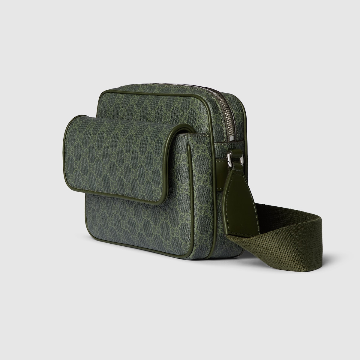 GG Monogram small crossbody bag in forest green GG fabric - thumbnail 6