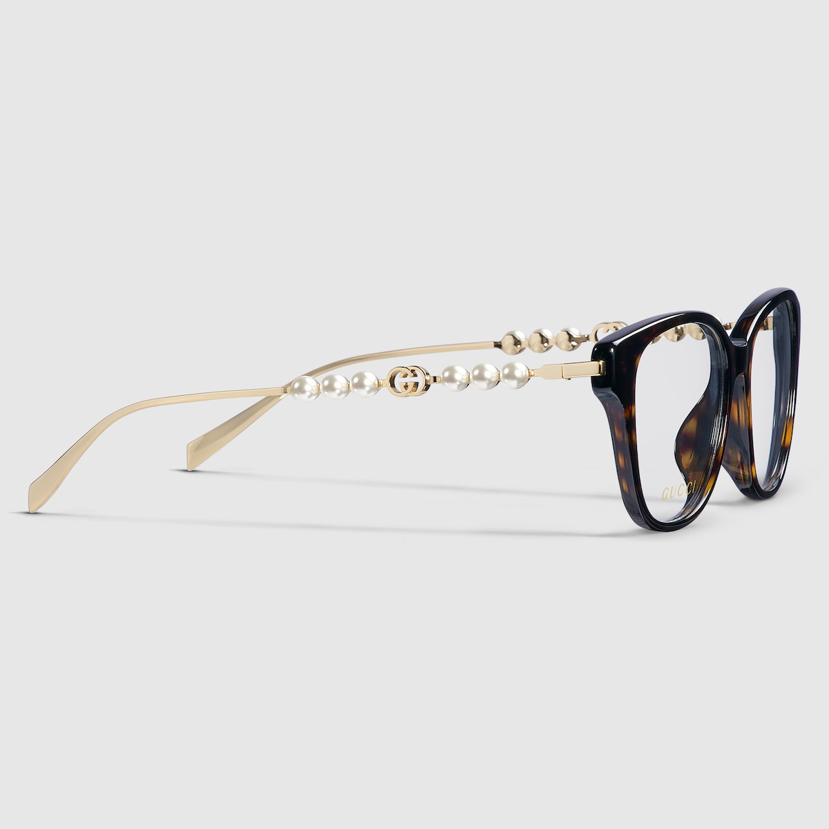 GUCCIオーバーサイズ スクエアフレームトータスシェルアセテート Gucci Eyewear トータスシェル スクエアサングラス | グリーン
