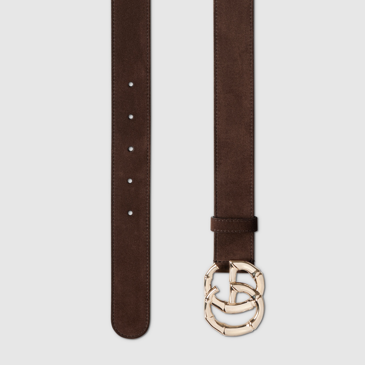 GG Marmont belt in dark brown suede | GUCCI® US
