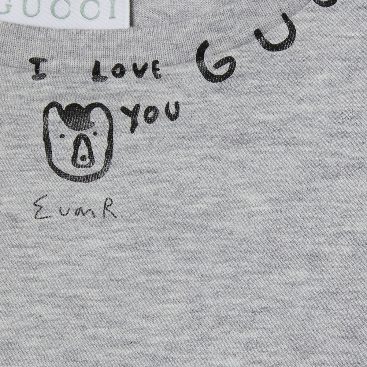 チルドレンズ〕プリント コットン Tシャツ ・ライトグレー | GUCCI公式