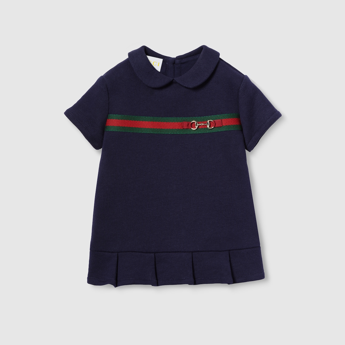 Baby cotton dress with Web in dark blue - thumbnail 3