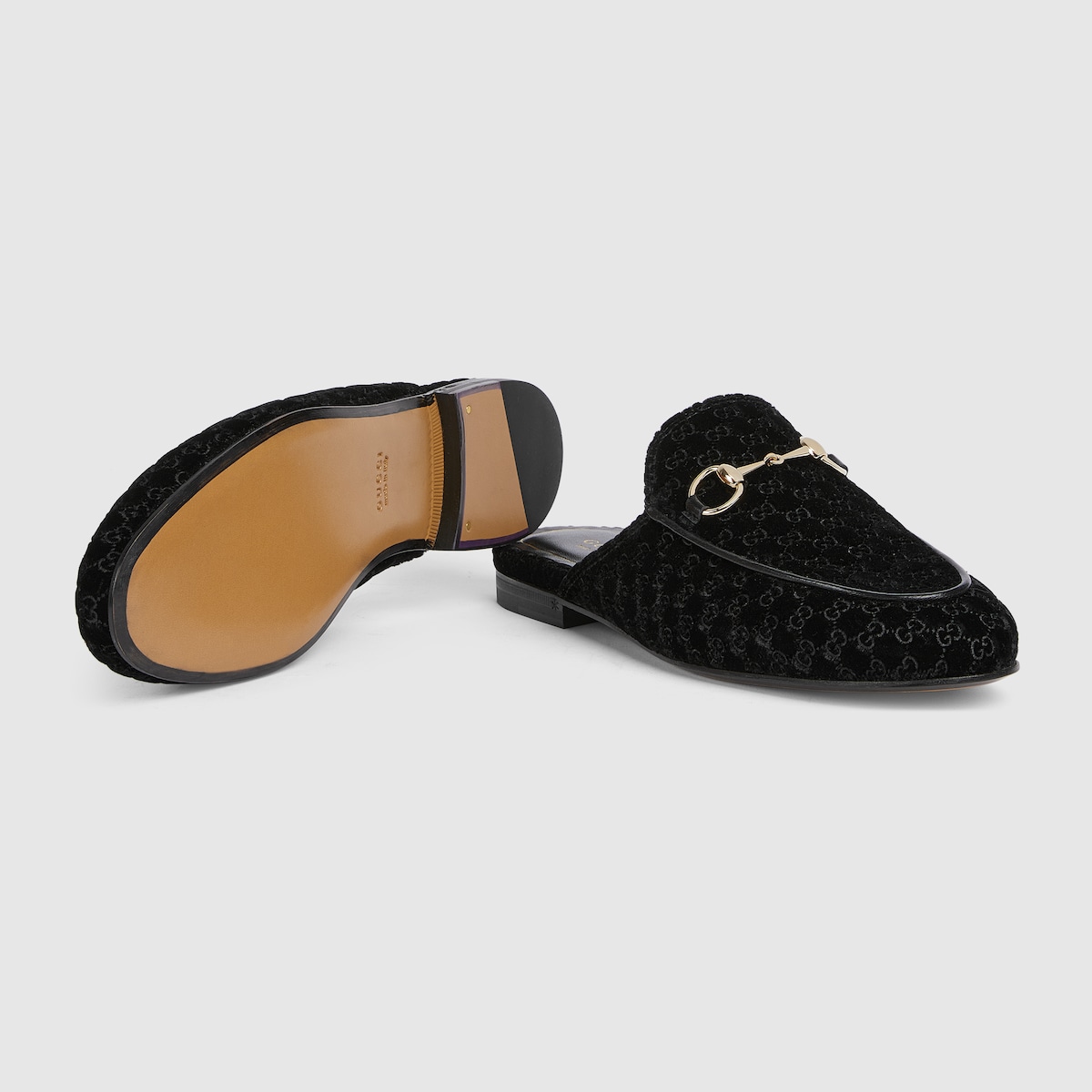 Women's Princetown slipper in black GG velvet | GUCCI® US