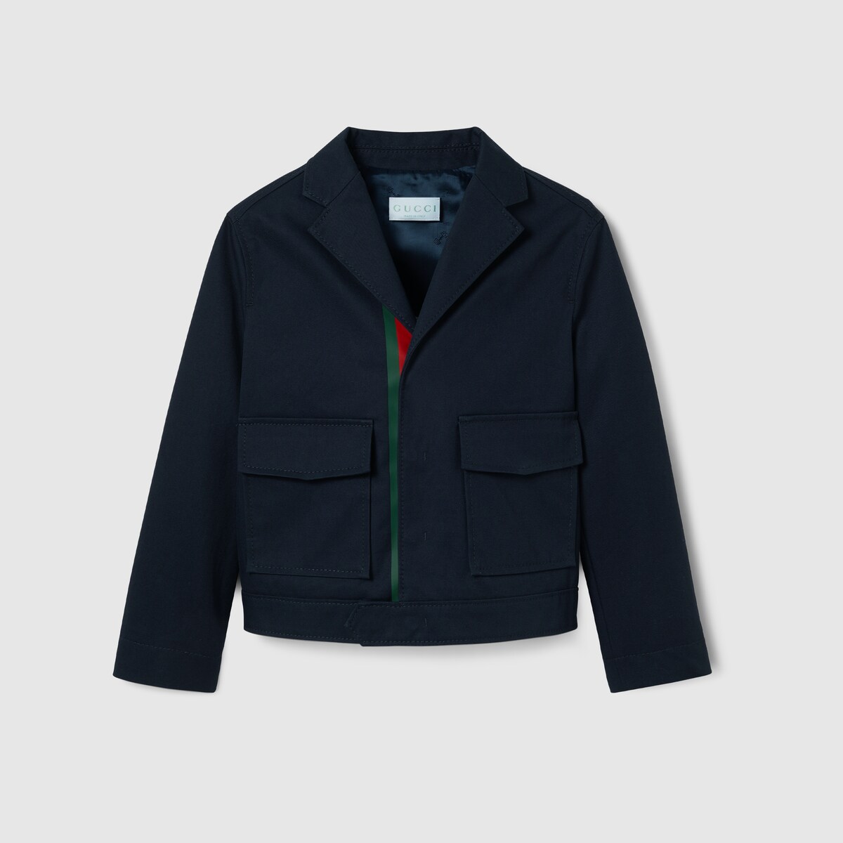 Children's cotton jacket with Web in dark blue - thumbnail 3