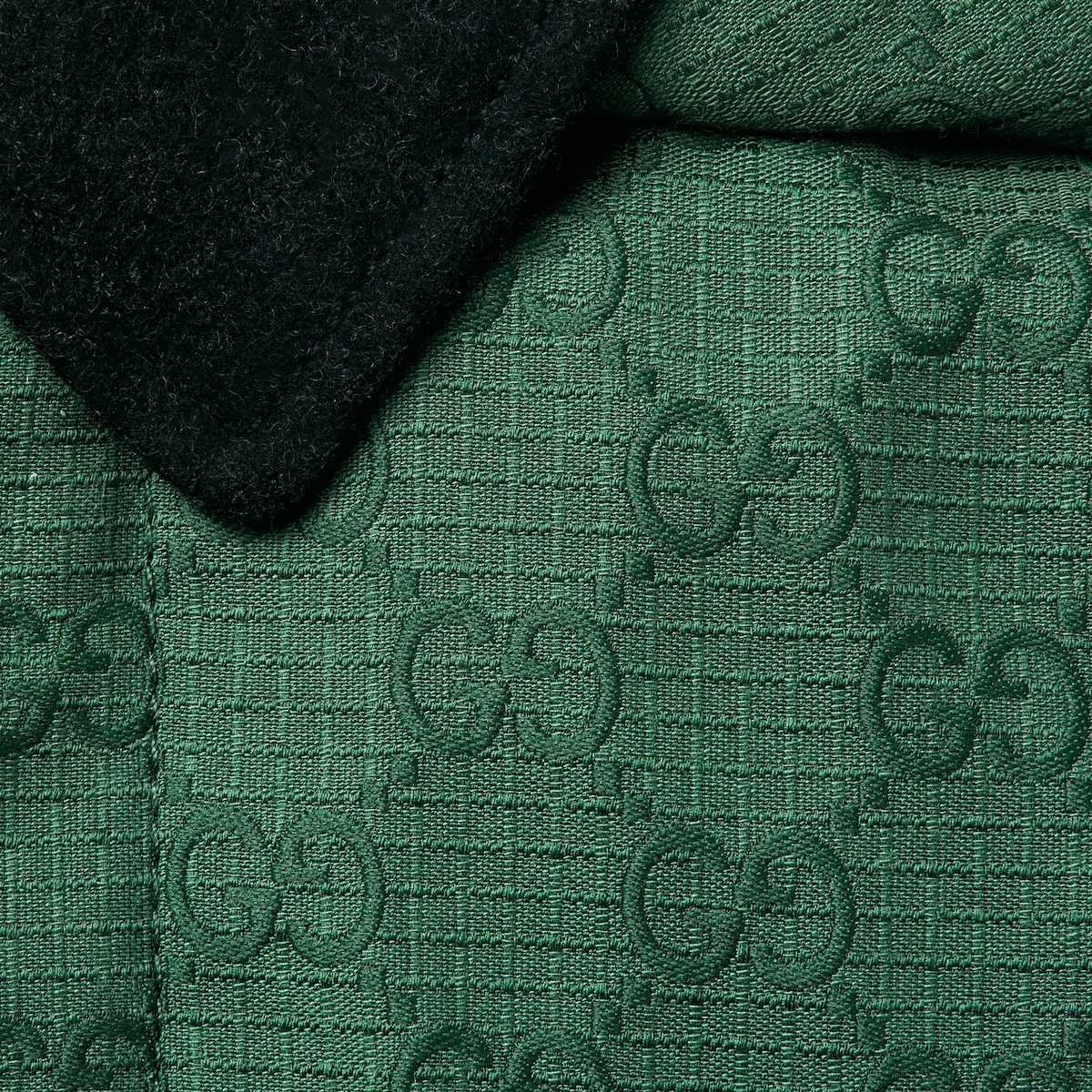 Baby GG cotton hooded jacket in green - thumbnail 2