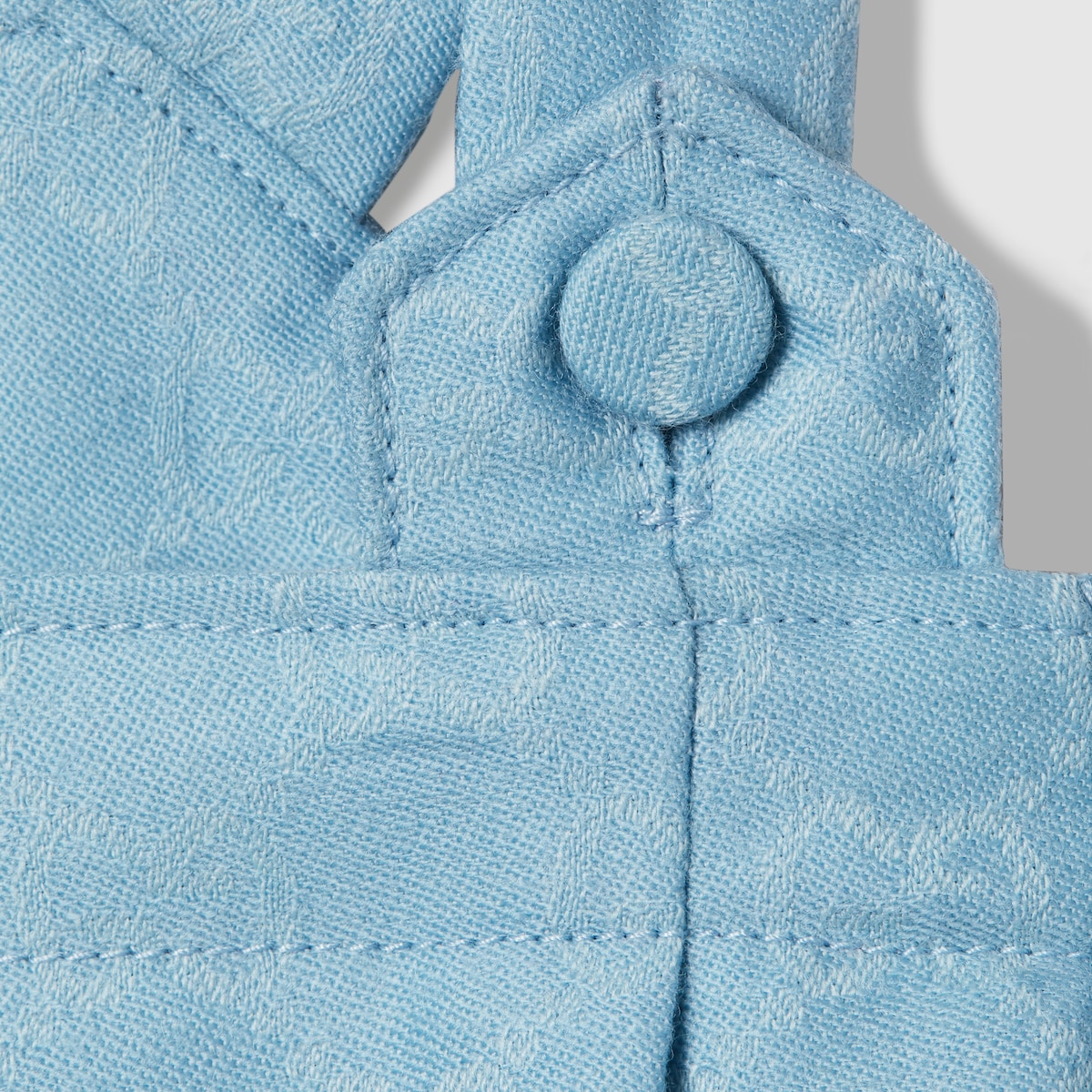 Baby GG flannel overall in light blue - thumbnail 2