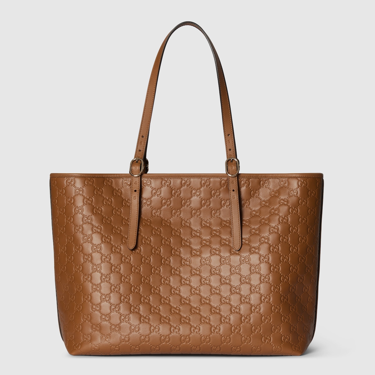 トートバッグ Gucci Gg Emblem Large Shopping Bag GG Emblem large tote bag in beige and white fabric | GUCCI® US