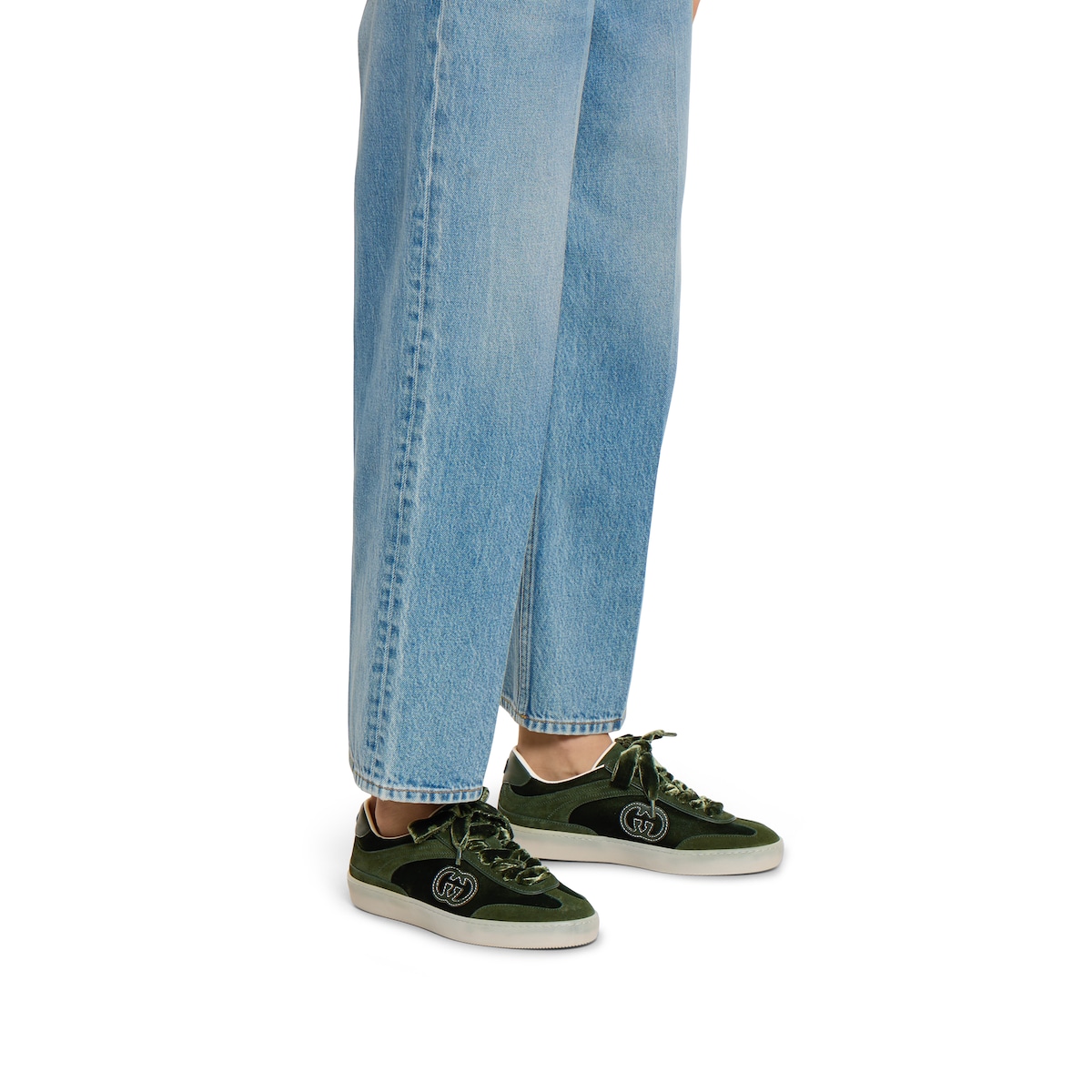 GG Men's G75 Sneaker Green Mesh Suede 270520