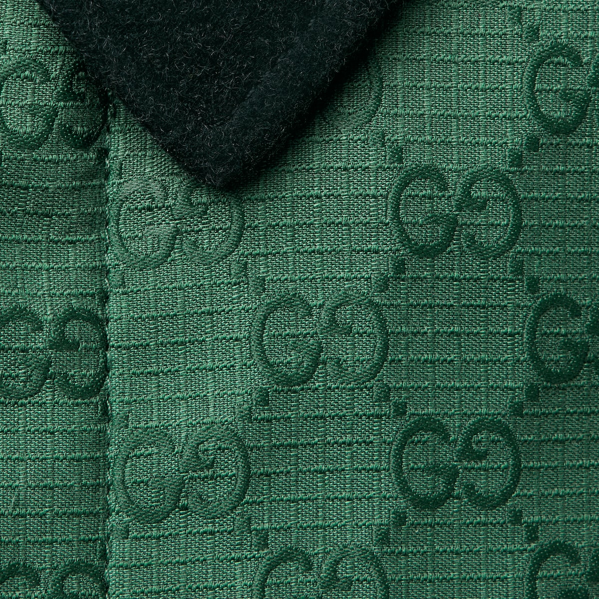 Children's GG cotton hooded jacket in green