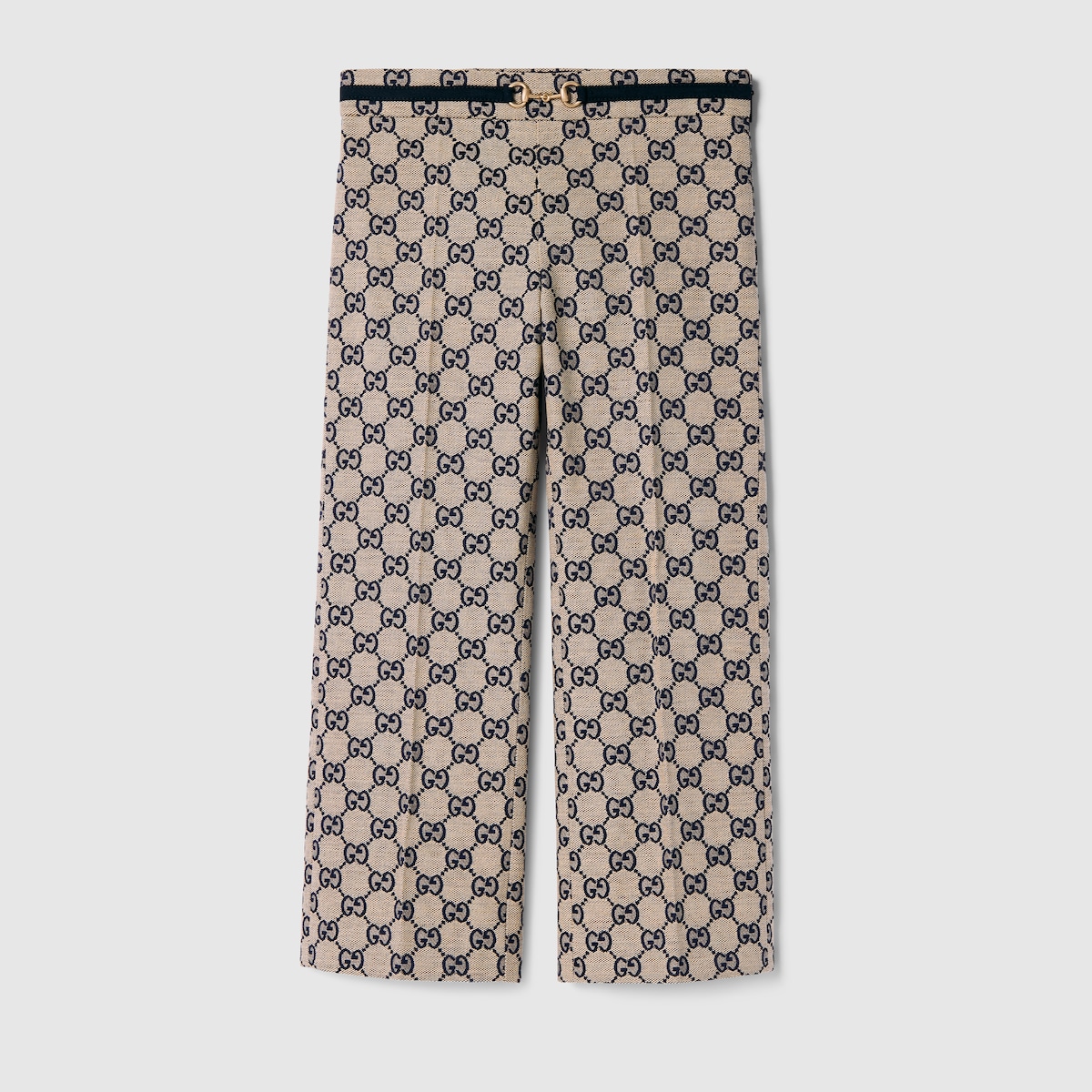 Children's GG canvas pants in beige and blue - thumbnail 3