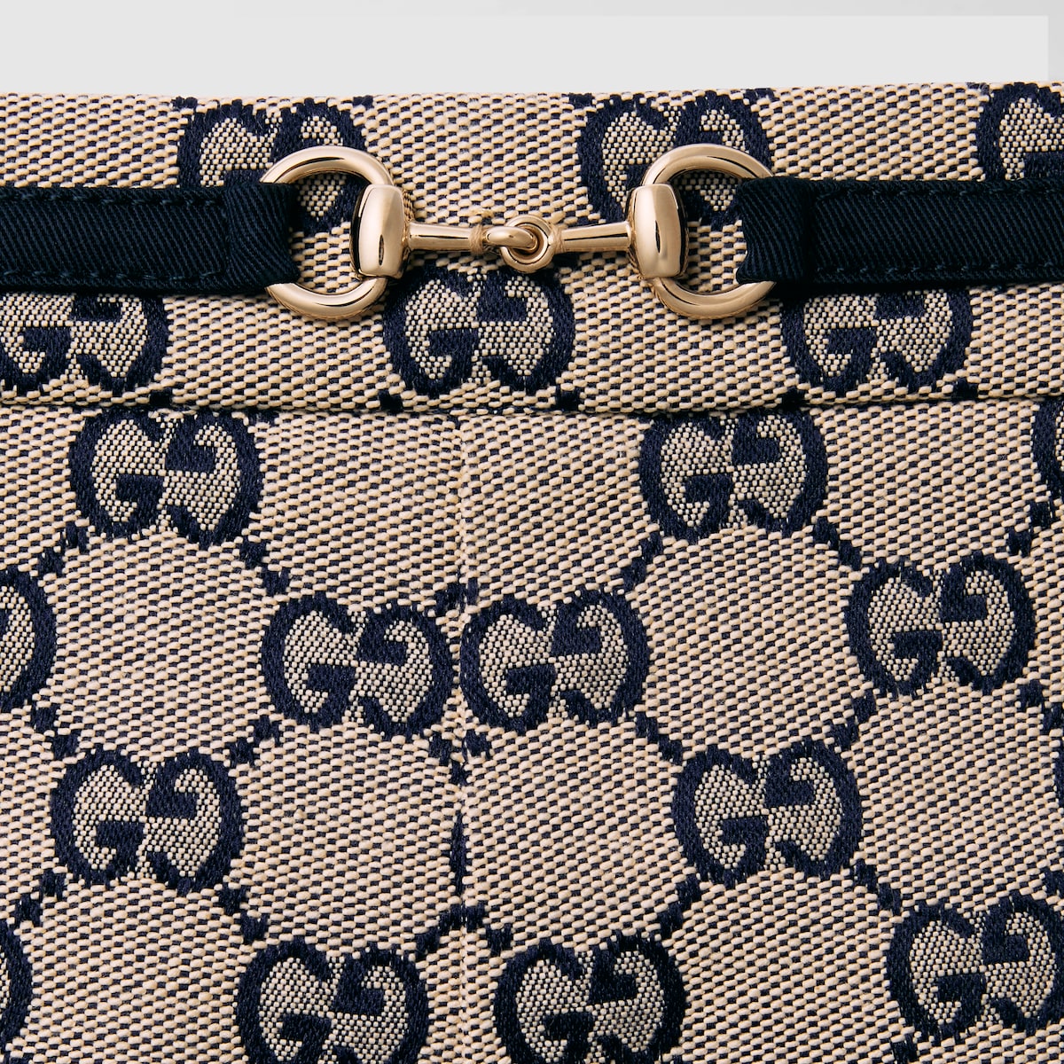 Children's GG canvas pants in beige and blue